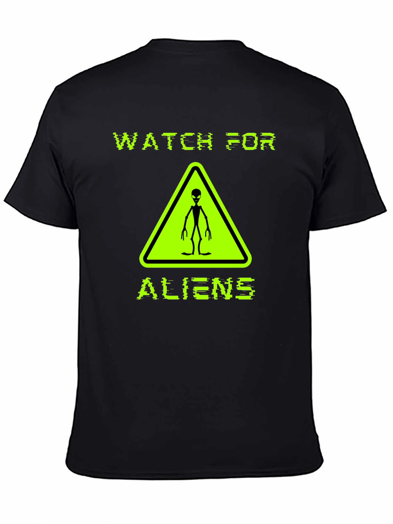 Watch For Aliens Graphic Tee - Black
