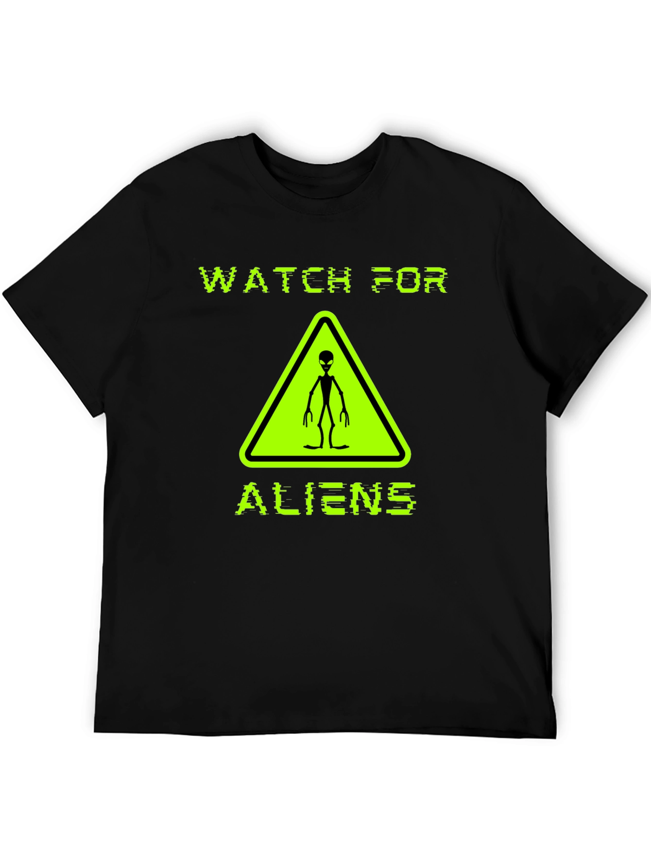 Watch For Aliens Graphic Tee - Black