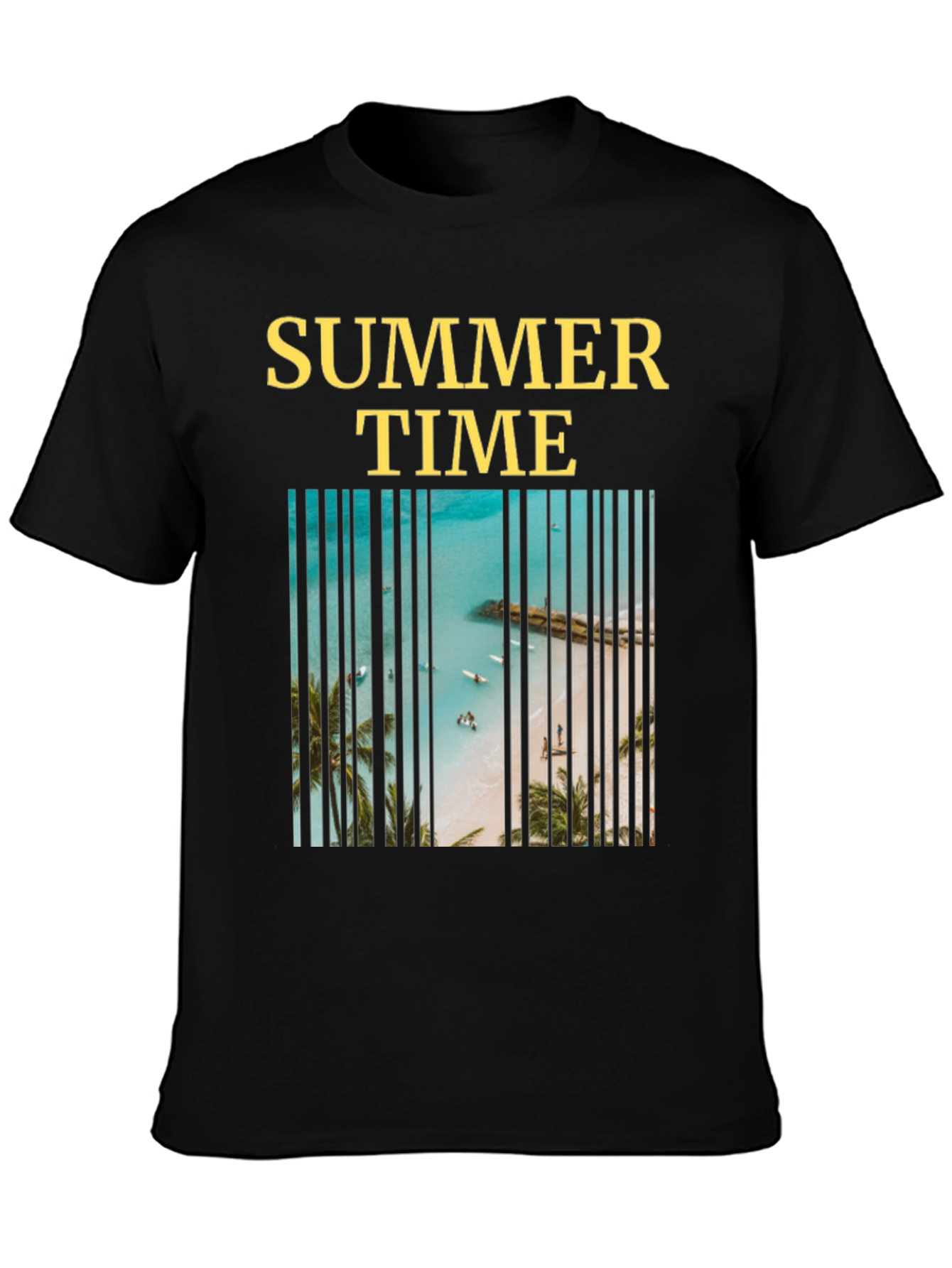 Summer Time Beach Barcode T-Shirt
