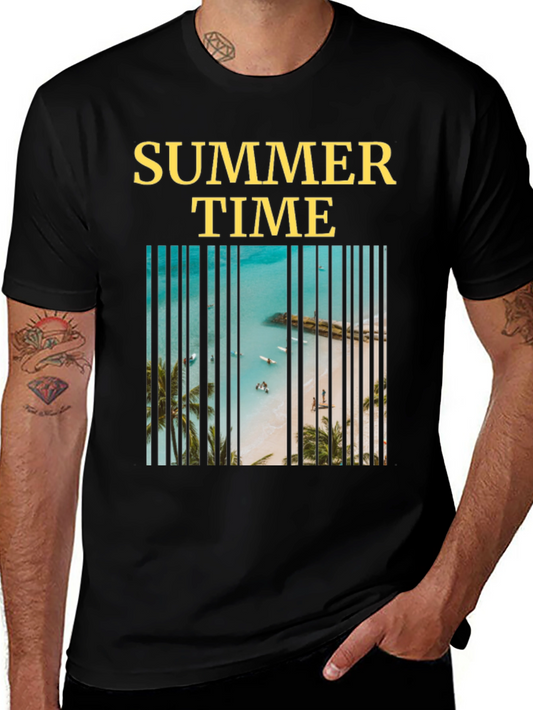 Summer Time Beach Barcode T-Shirt