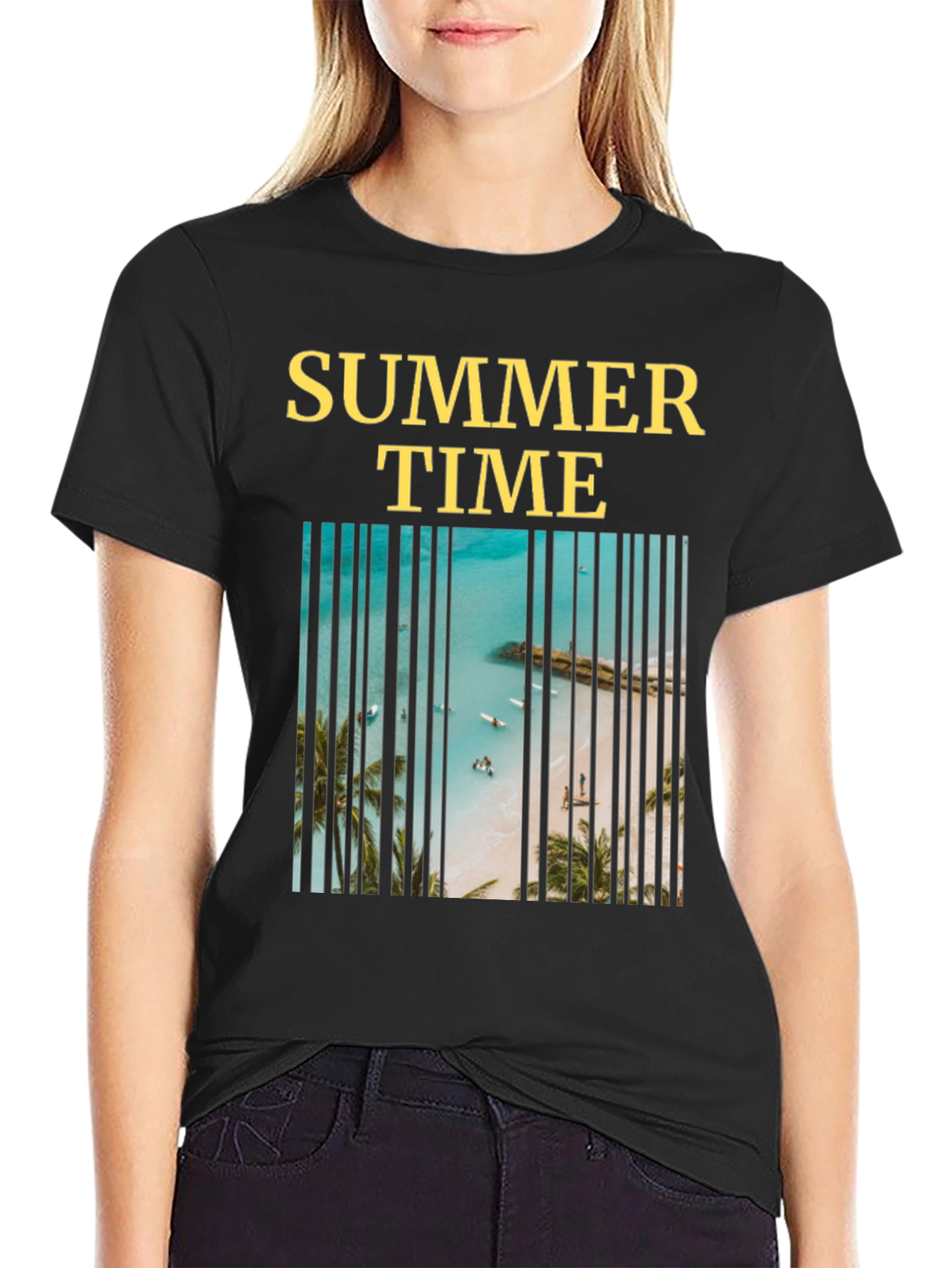 Summer Time Beach Barcode T-Shirt
