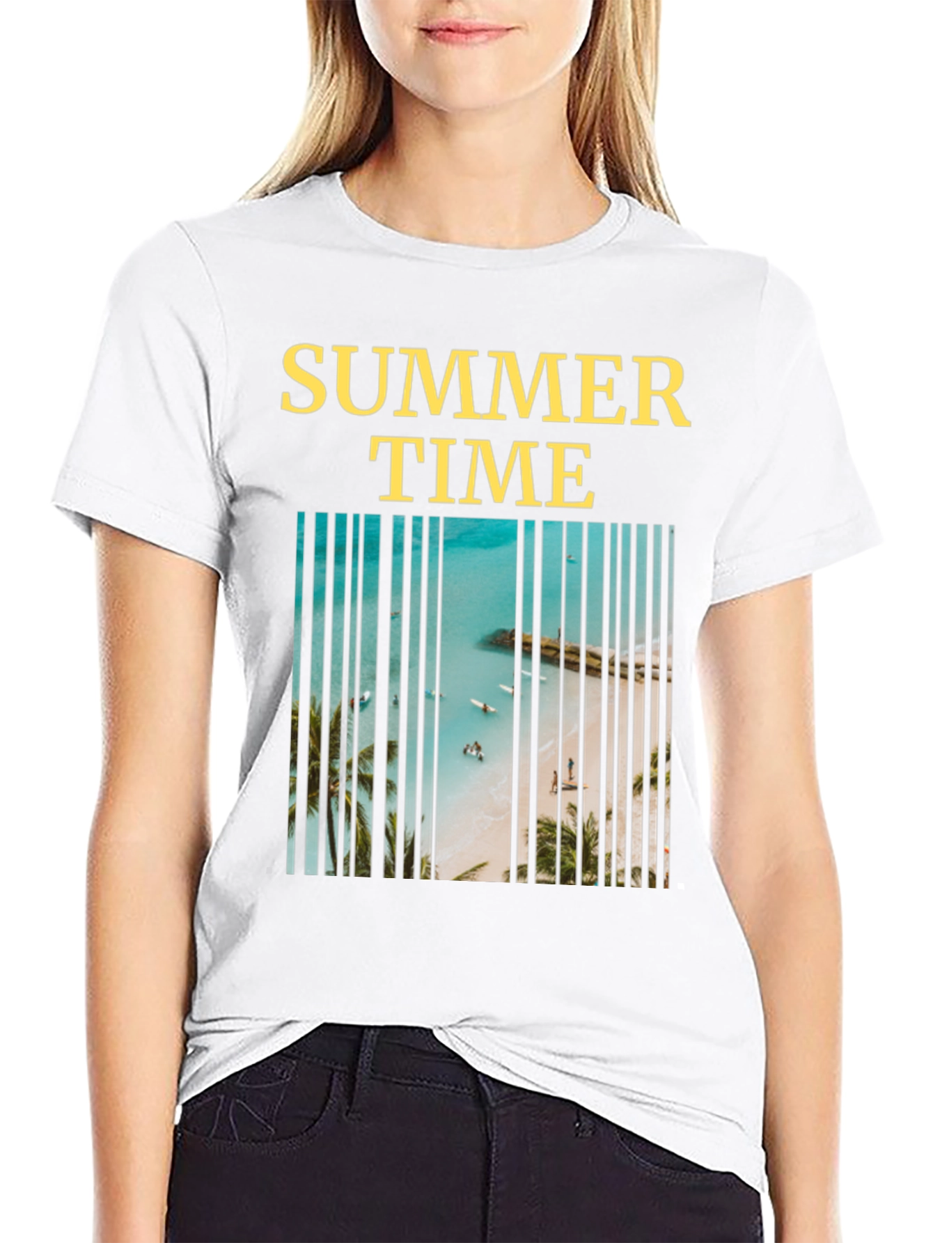 Summer Time Beach Barcode T-Shirt
