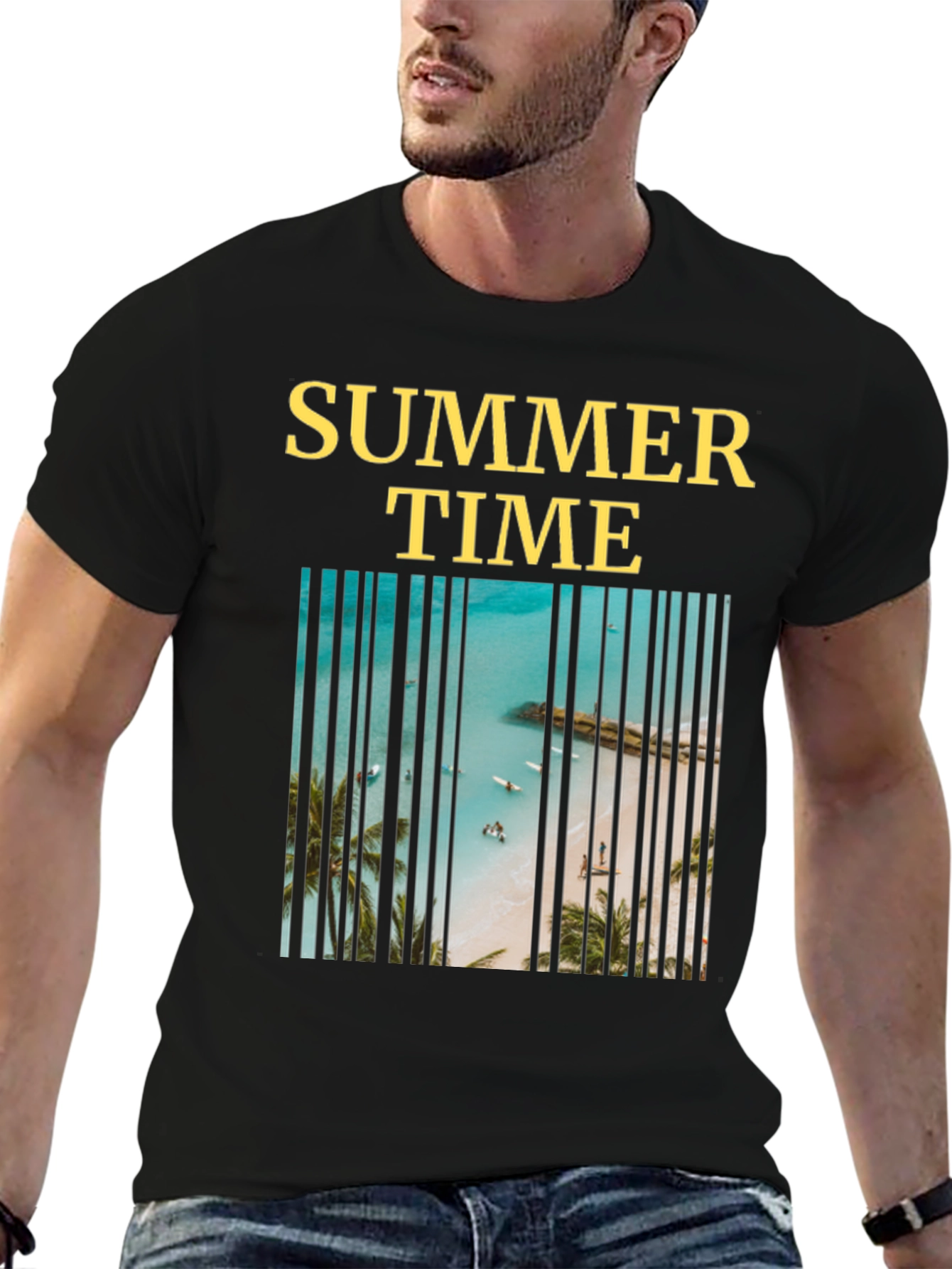 Summer Time Beach Barcode T-Shirt