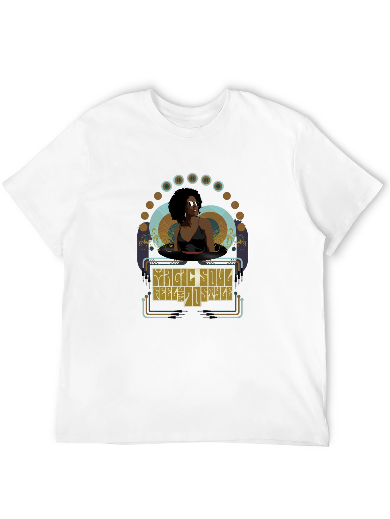 Magic Soul Style Black Graphic T-Shirt