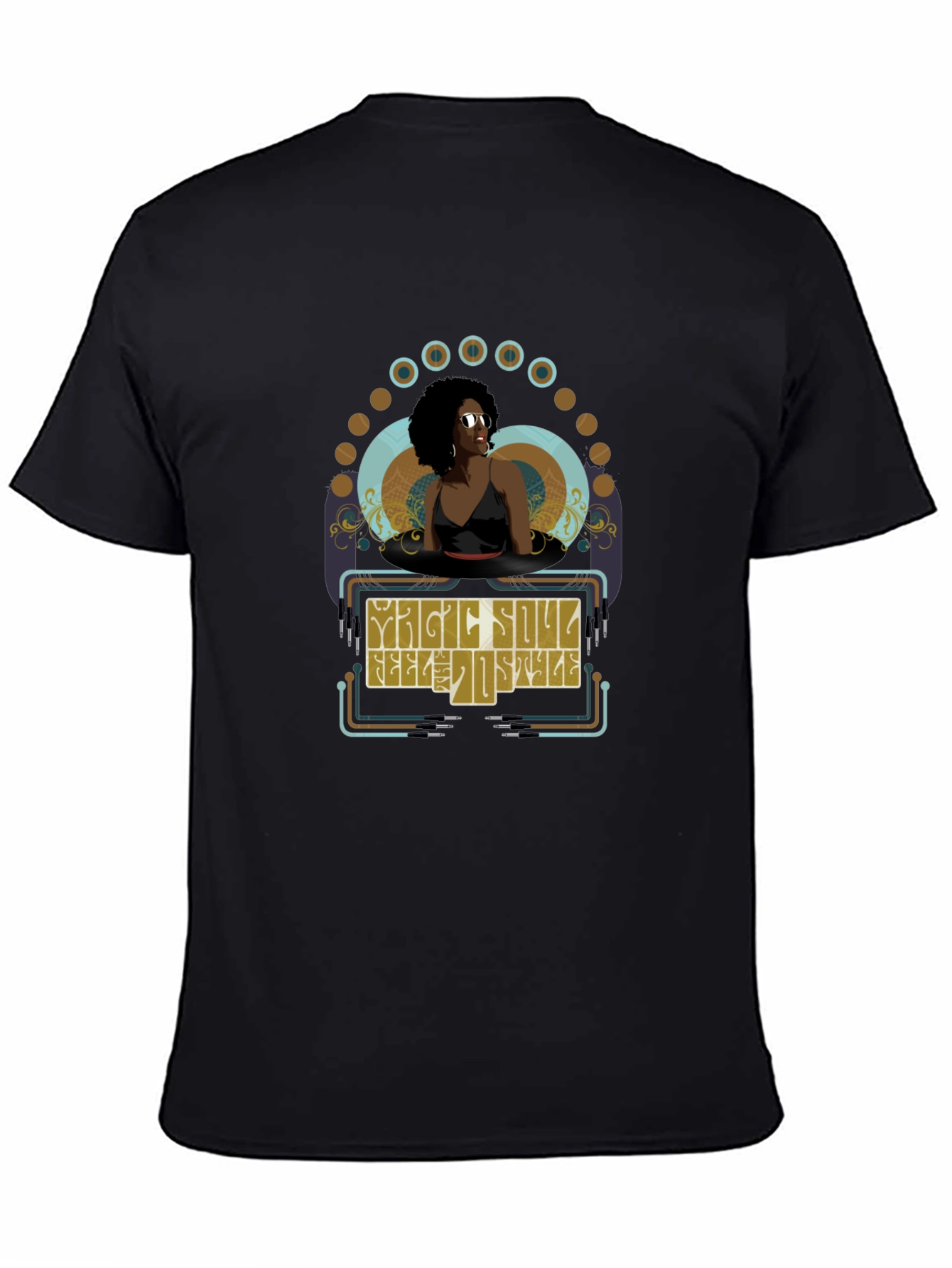 Magic Soul Style Black Graphic T-Shirt