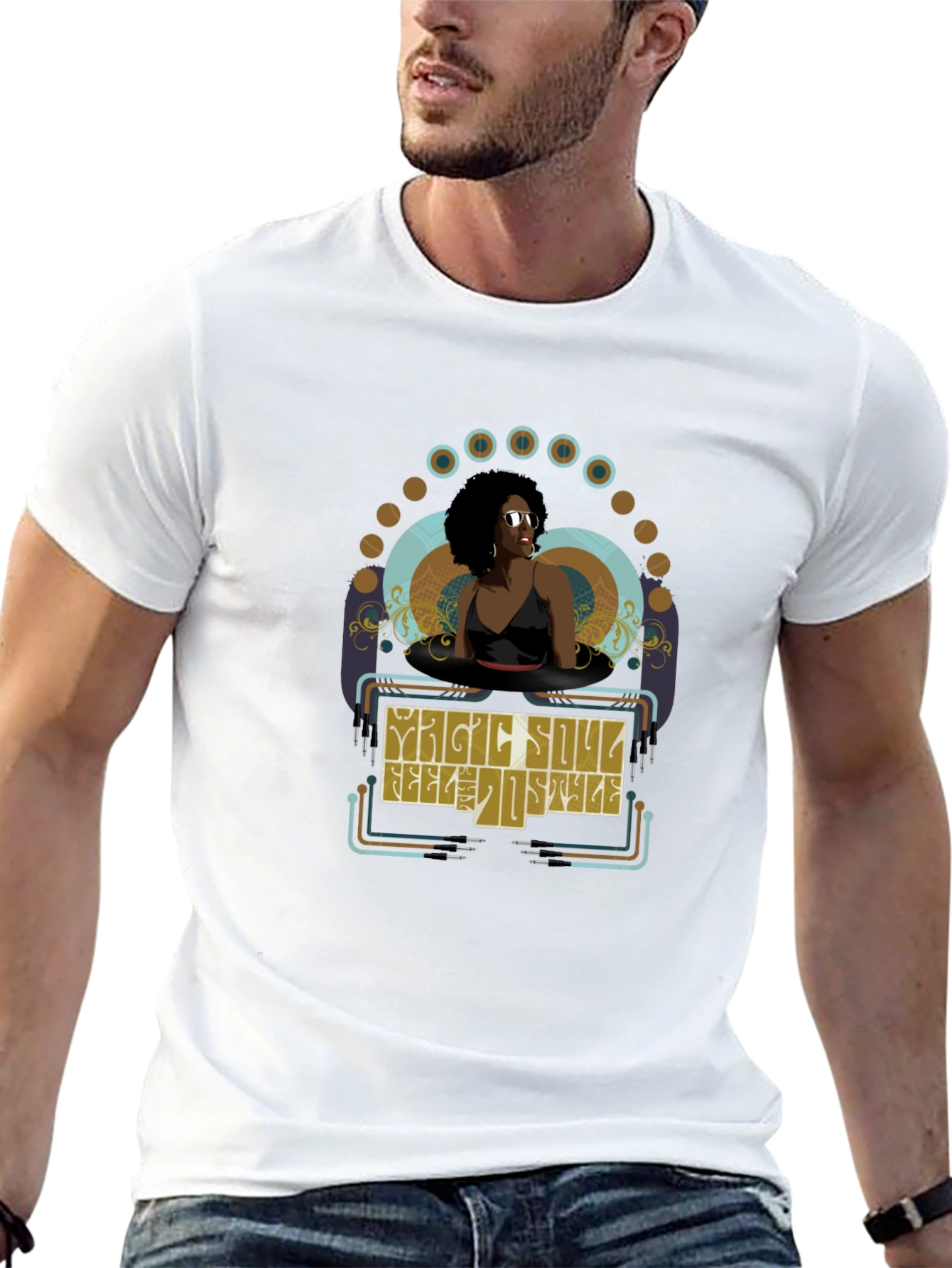 Magic Soul Style Black Graphic T-Shirt