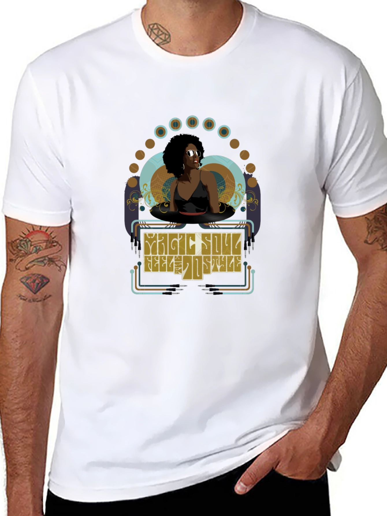 Magic Soul Style Black Graphic T-Shirt