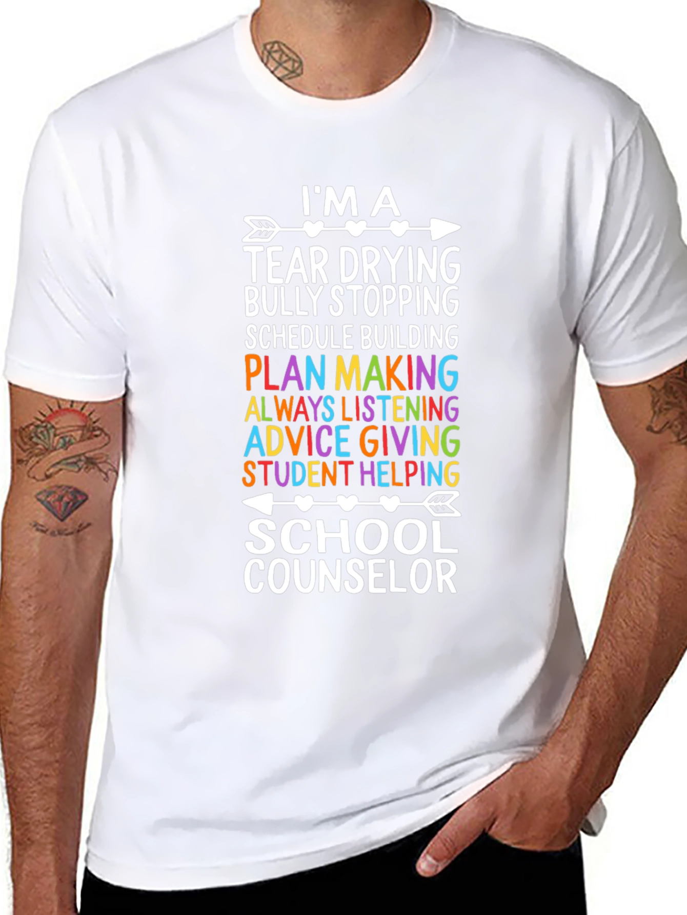 School Counselor T-Shirt: Tear Drying Hero