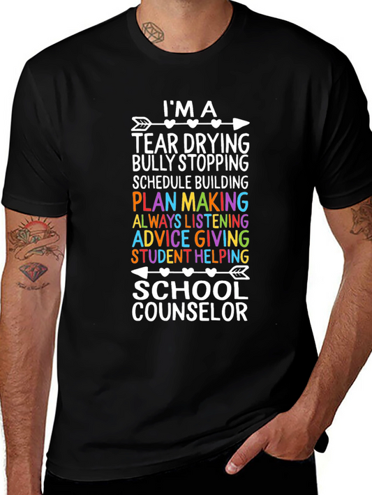 School Counselor T-Shirt: Tear Drying Hero