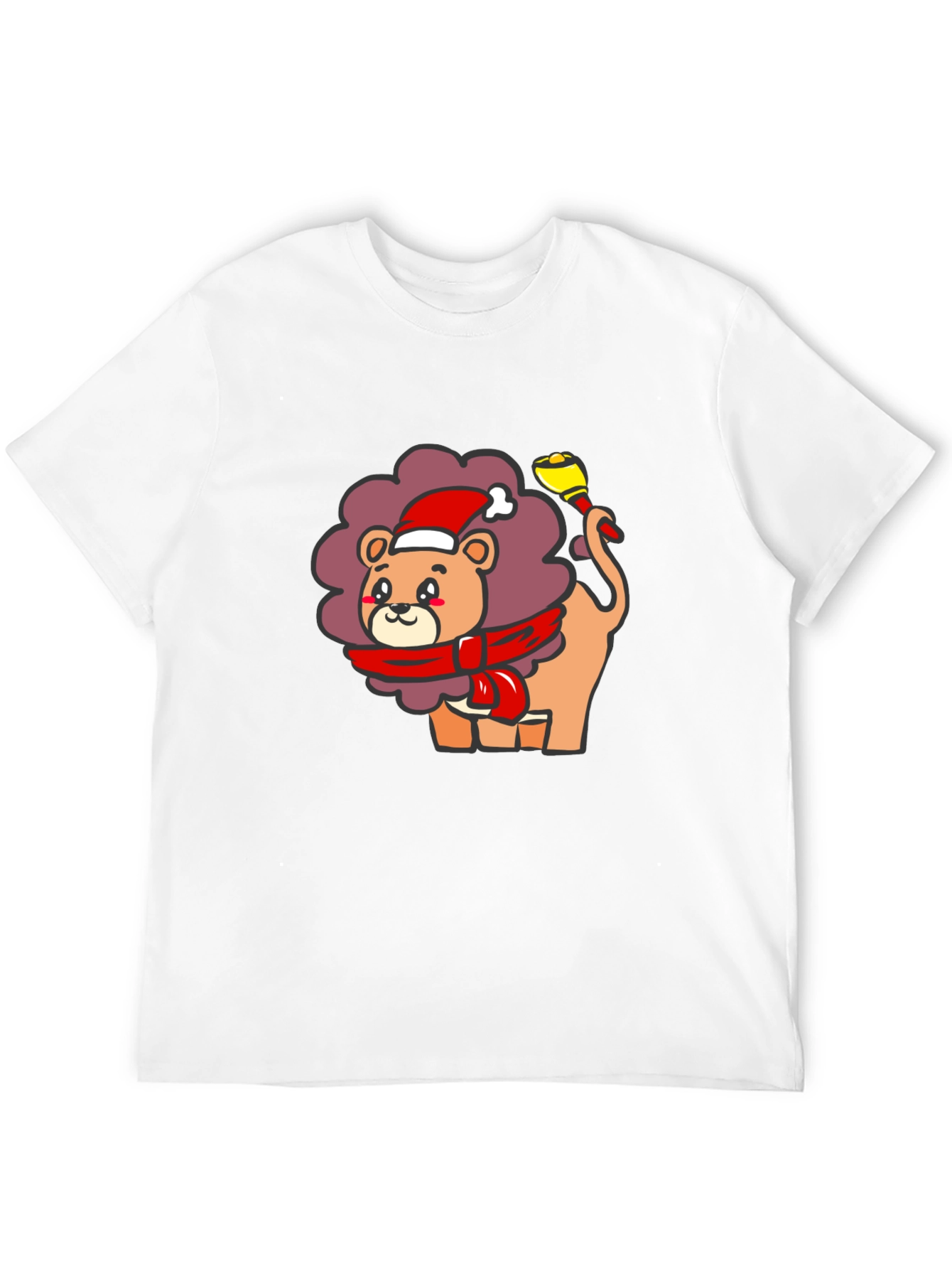 Festive Lion Graphic Tee - Black