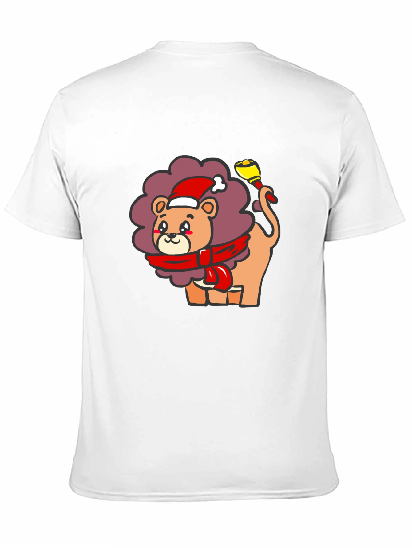 Festive Lion Graphic Tee - Black