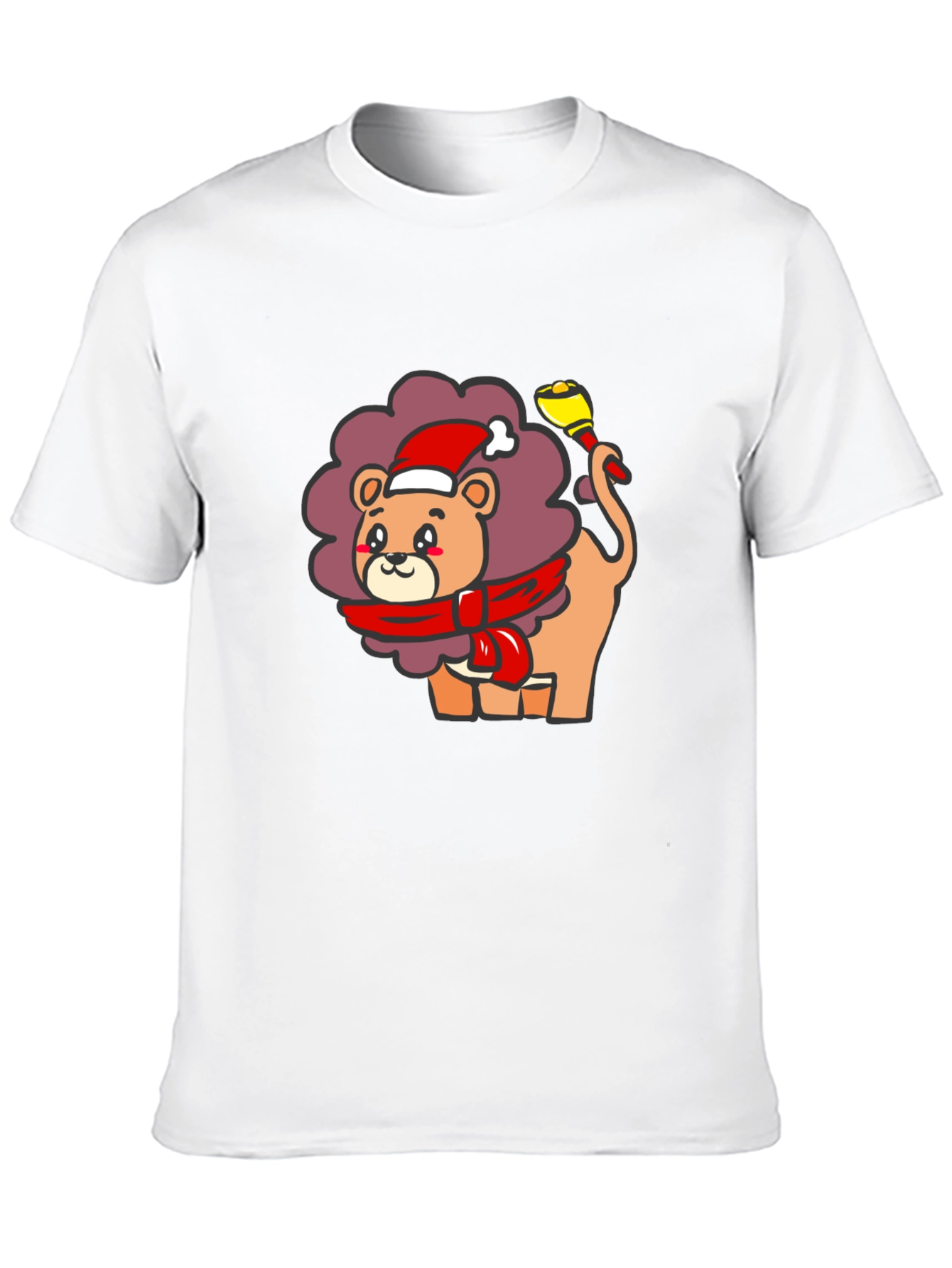 Festive Lion Graphic Tee - Black