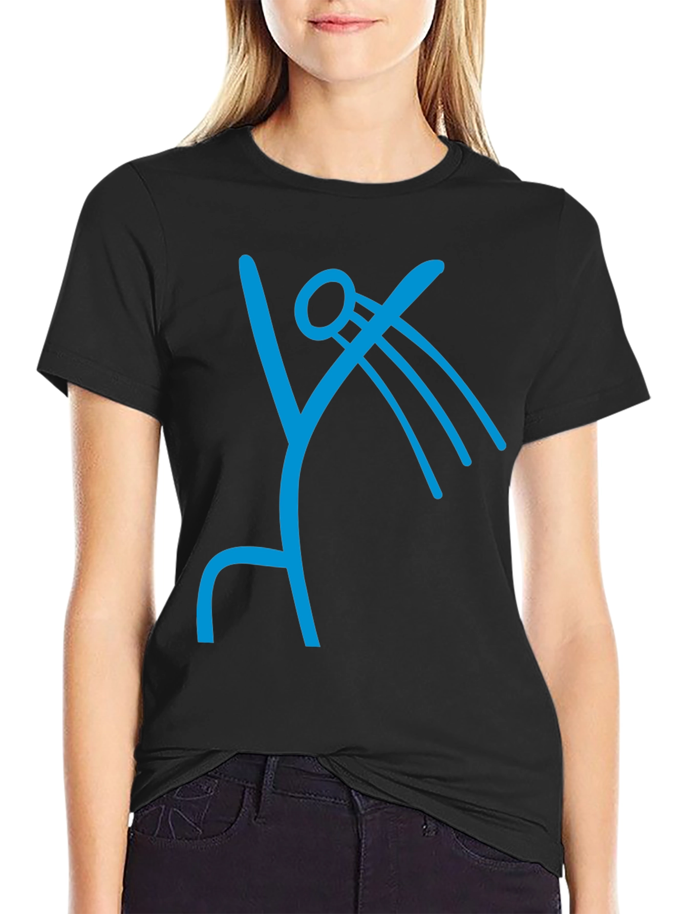 Abstract Symbol Graphic Tee - Modern Casual Shirt