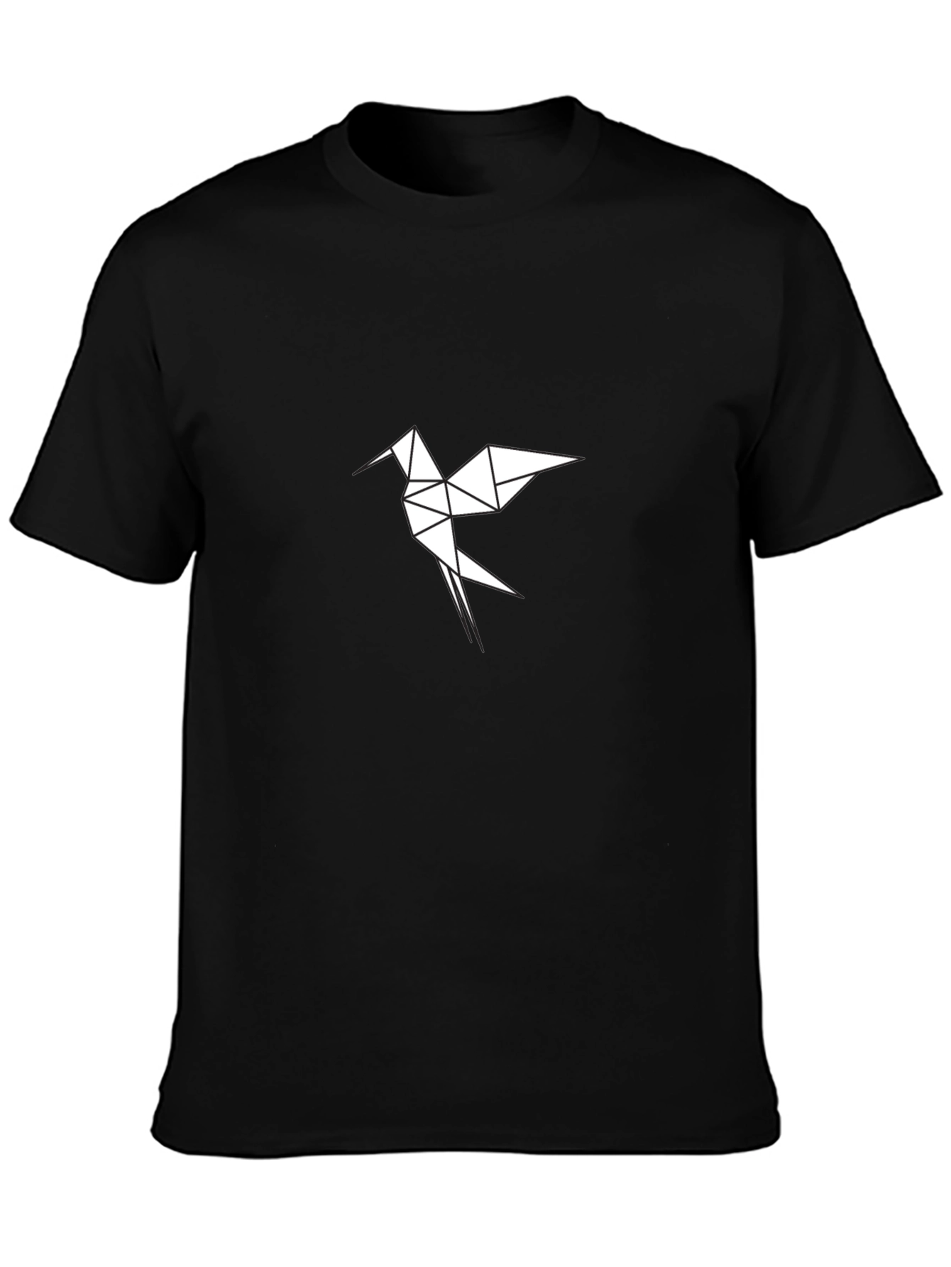 Geometric Bird Black T-Shirt