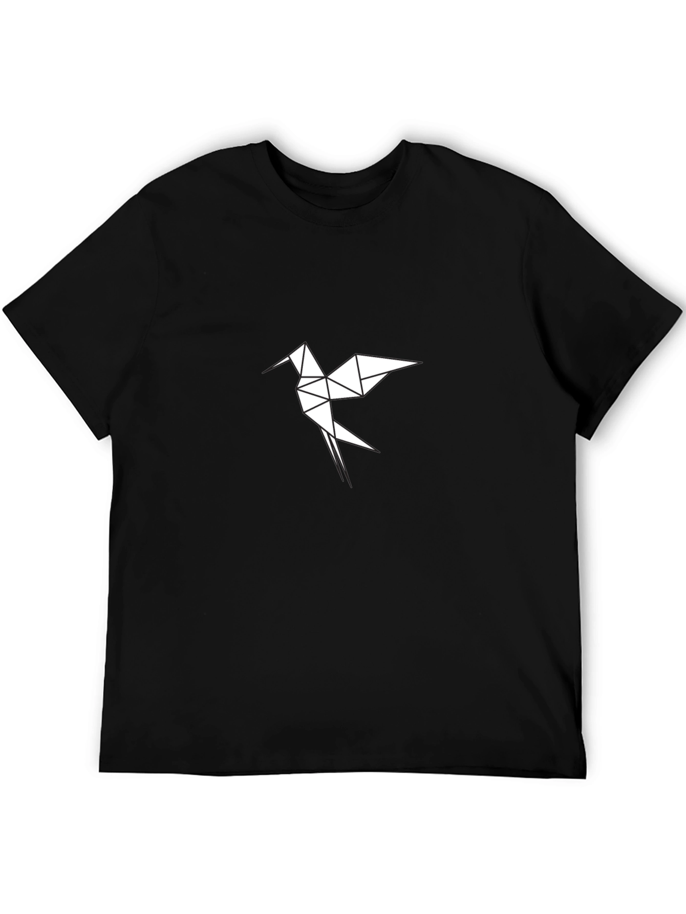 Geometric Bird Black T-Shirt