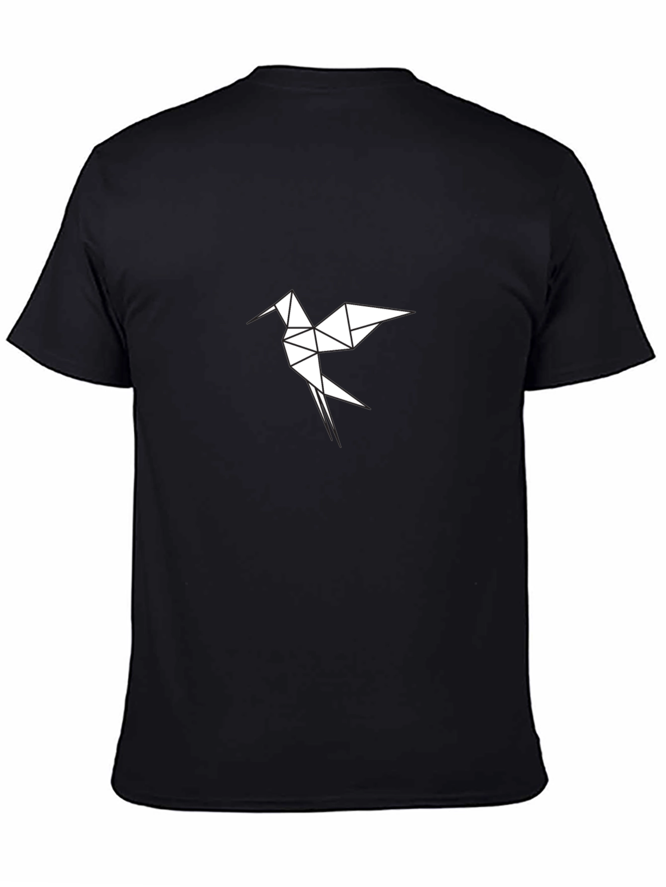 Geometric Bird Black T-Shirt
