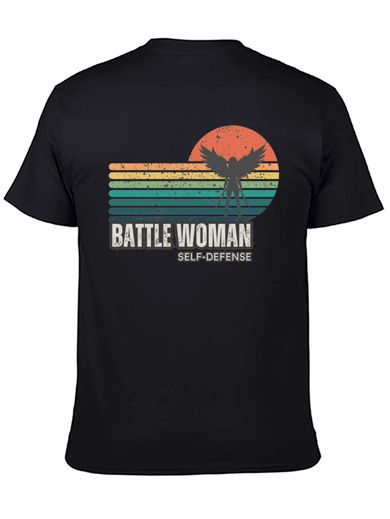 Battle Woman Self-Defense Graphic T-Shirt