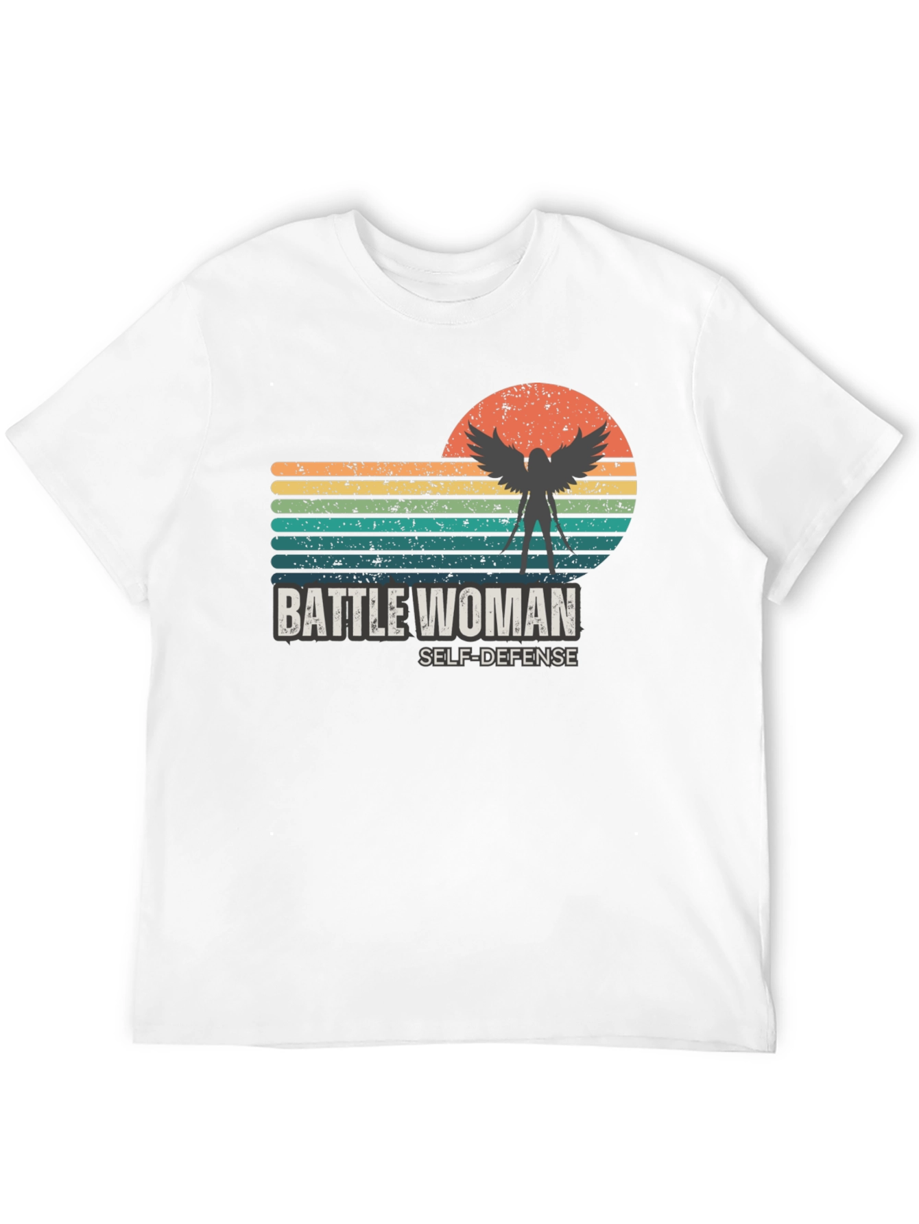 Battle Woman Self-Defense Graphic T-Shirt