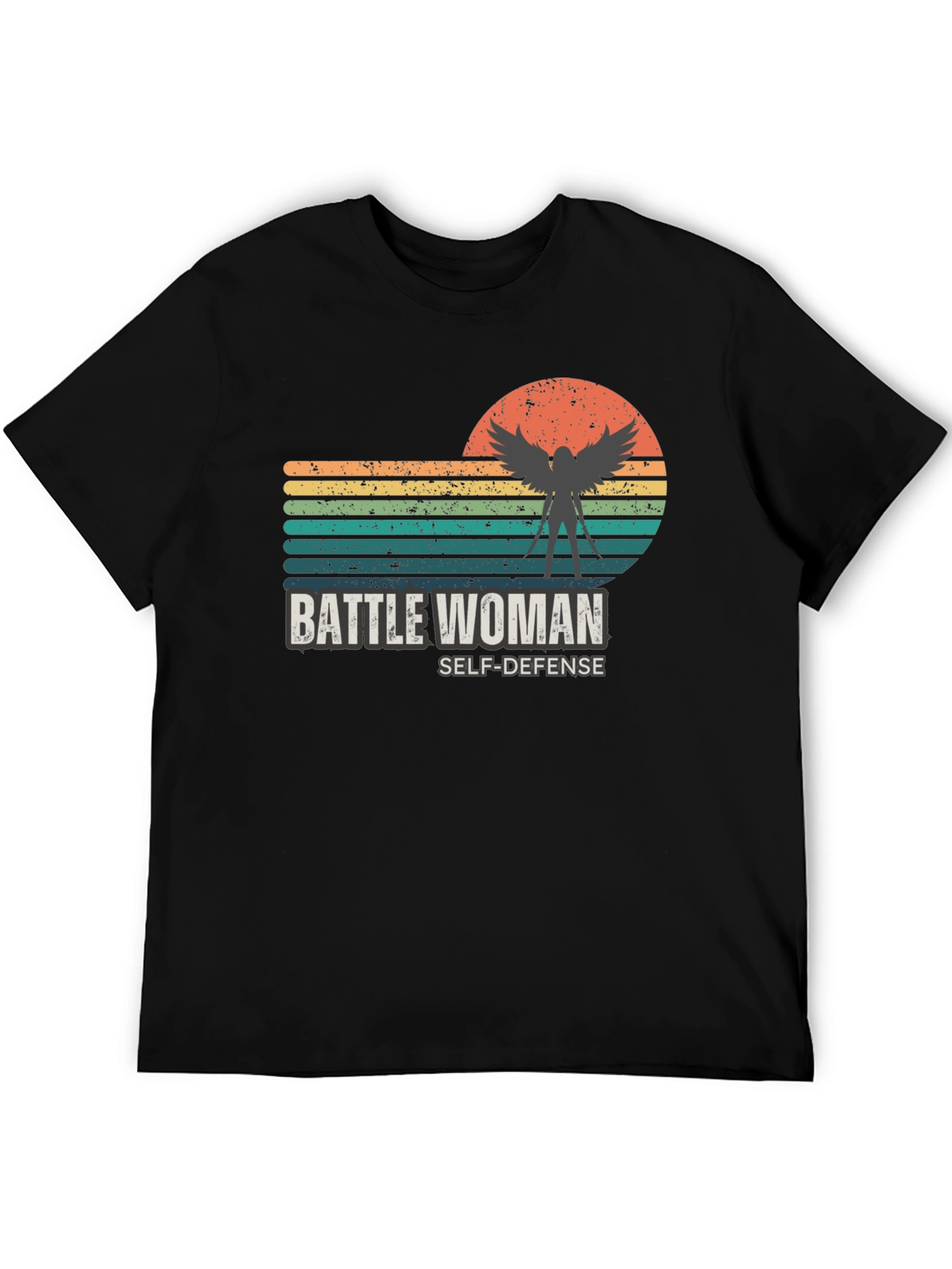 Battle Woman Self-Defense Graphic T-Shirt