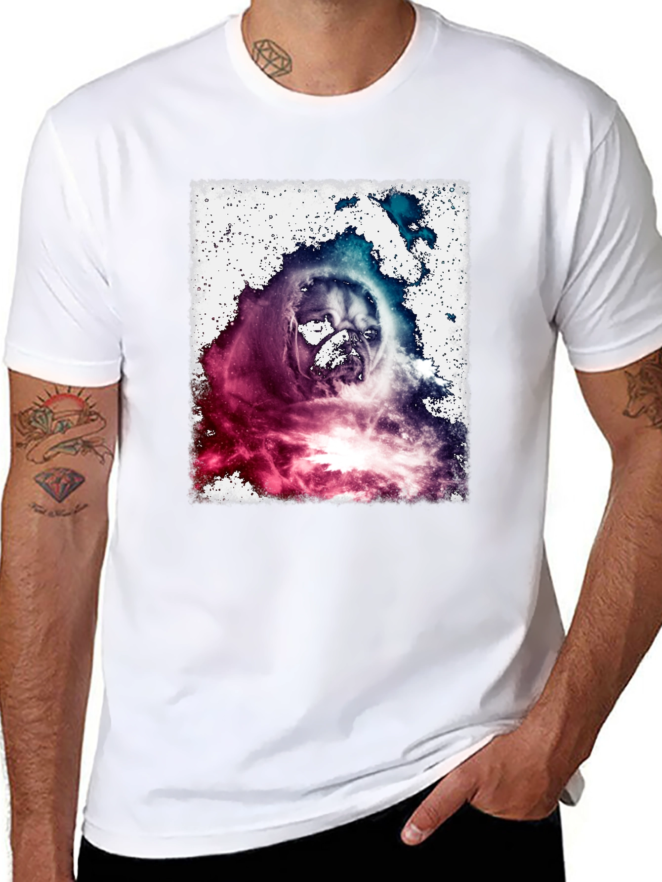 Pug Space Dog T-Shirt - Galaxy Pet Tee