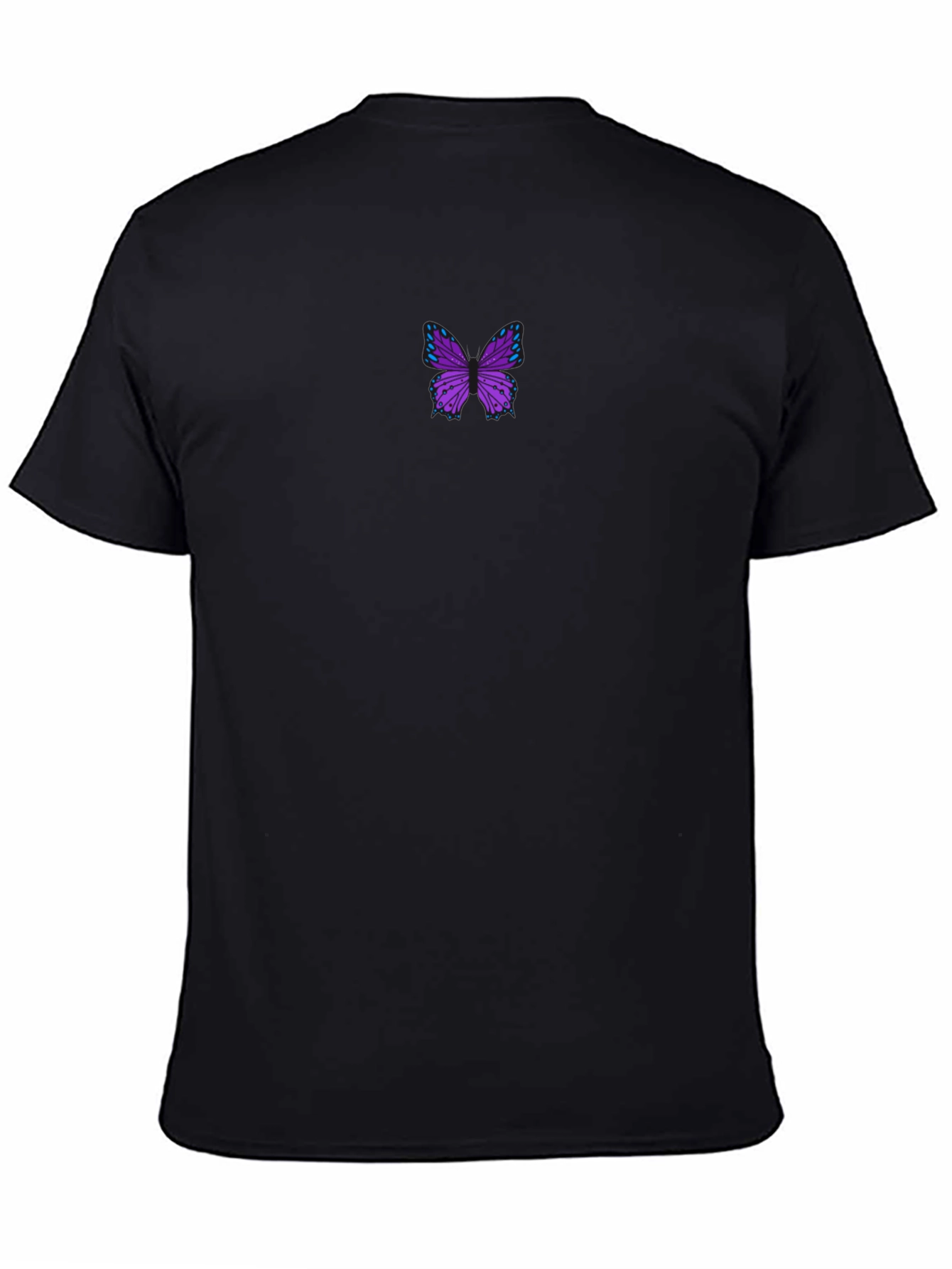 Butterfly Graphic Tee - Stylish Black Cotton Blend
