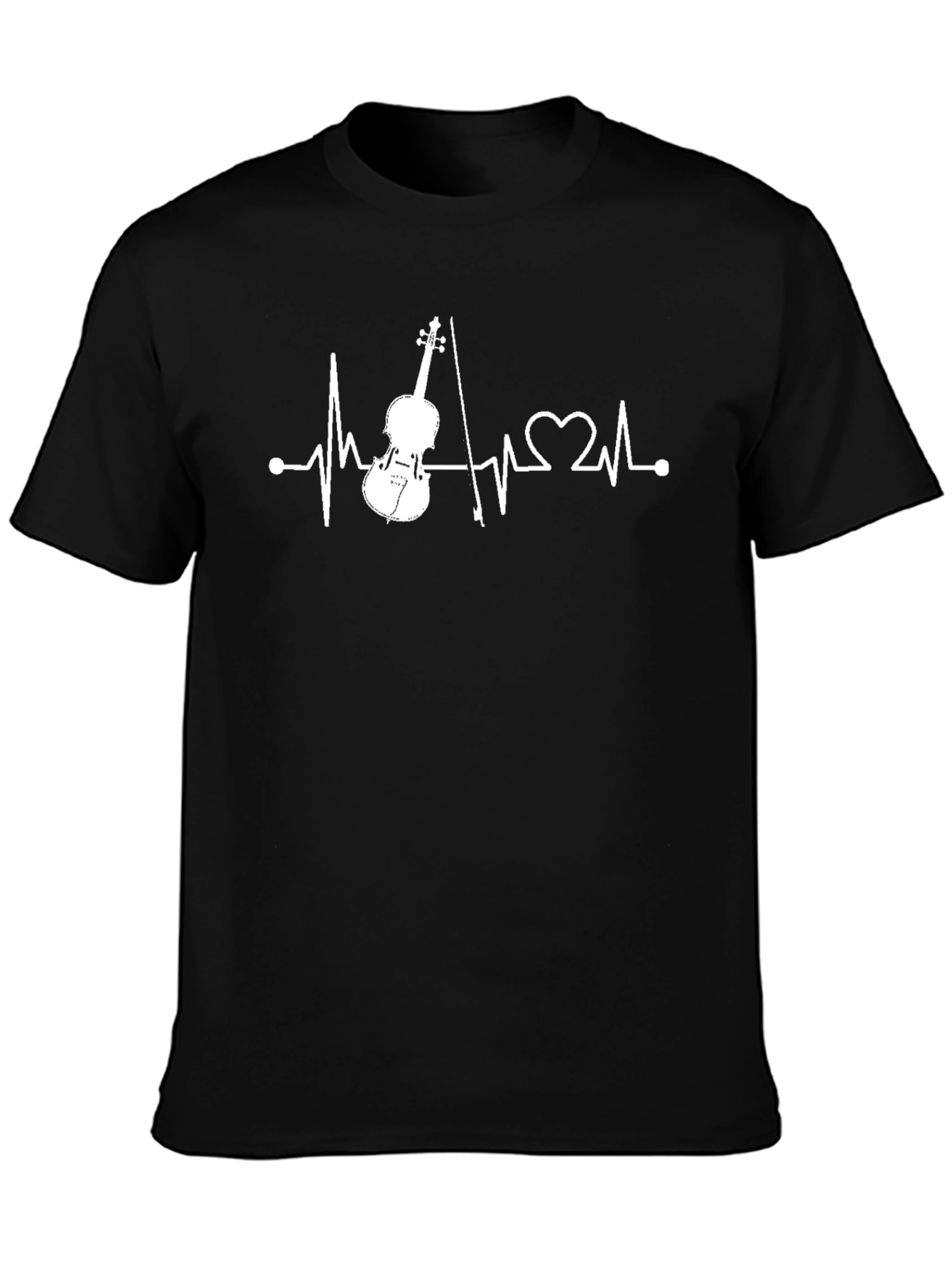 Violin Heartbeat T-Shirt - Music Lover Tee