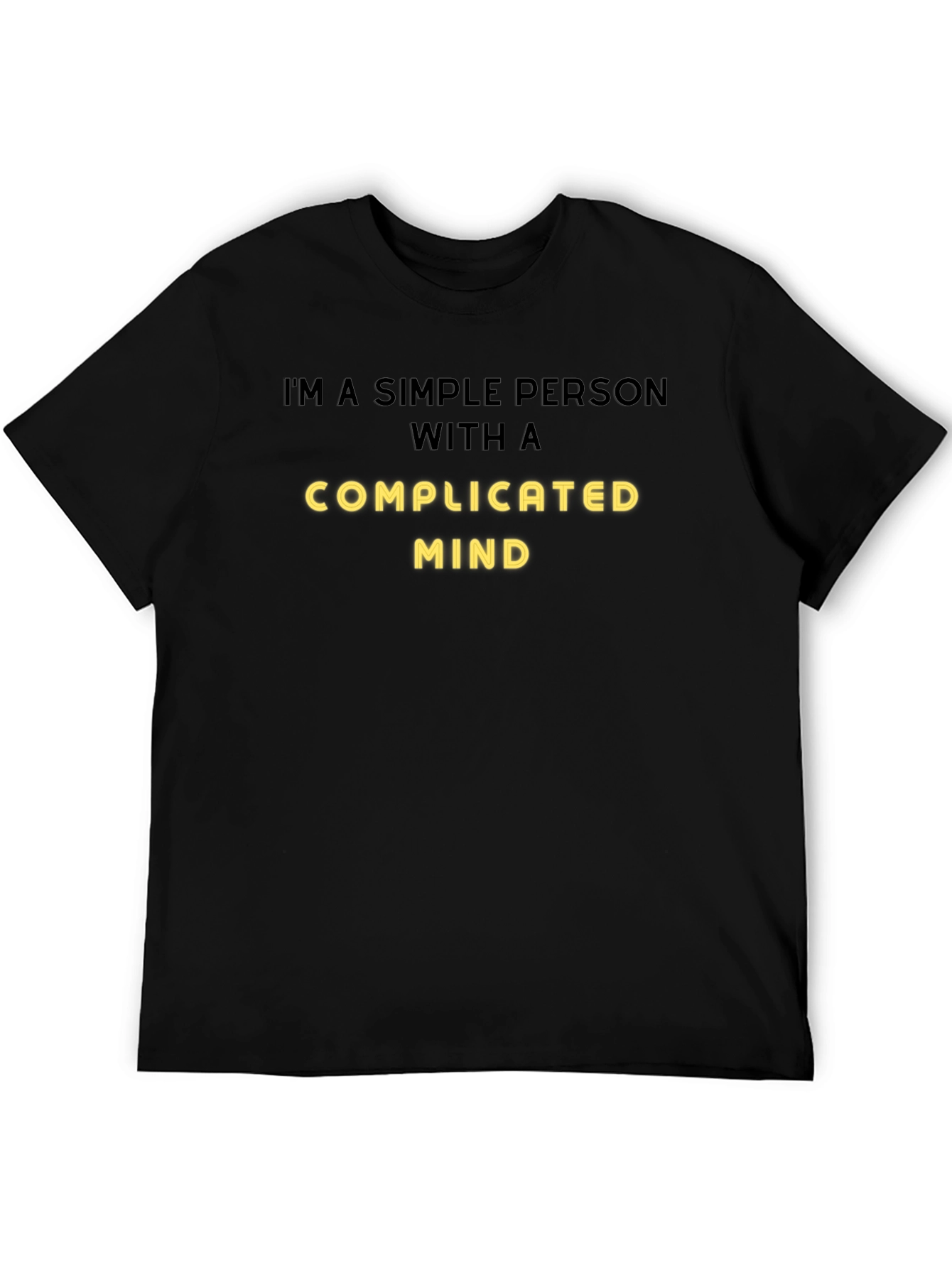 Simple Person Complicated Mind Graphic Tee - Black