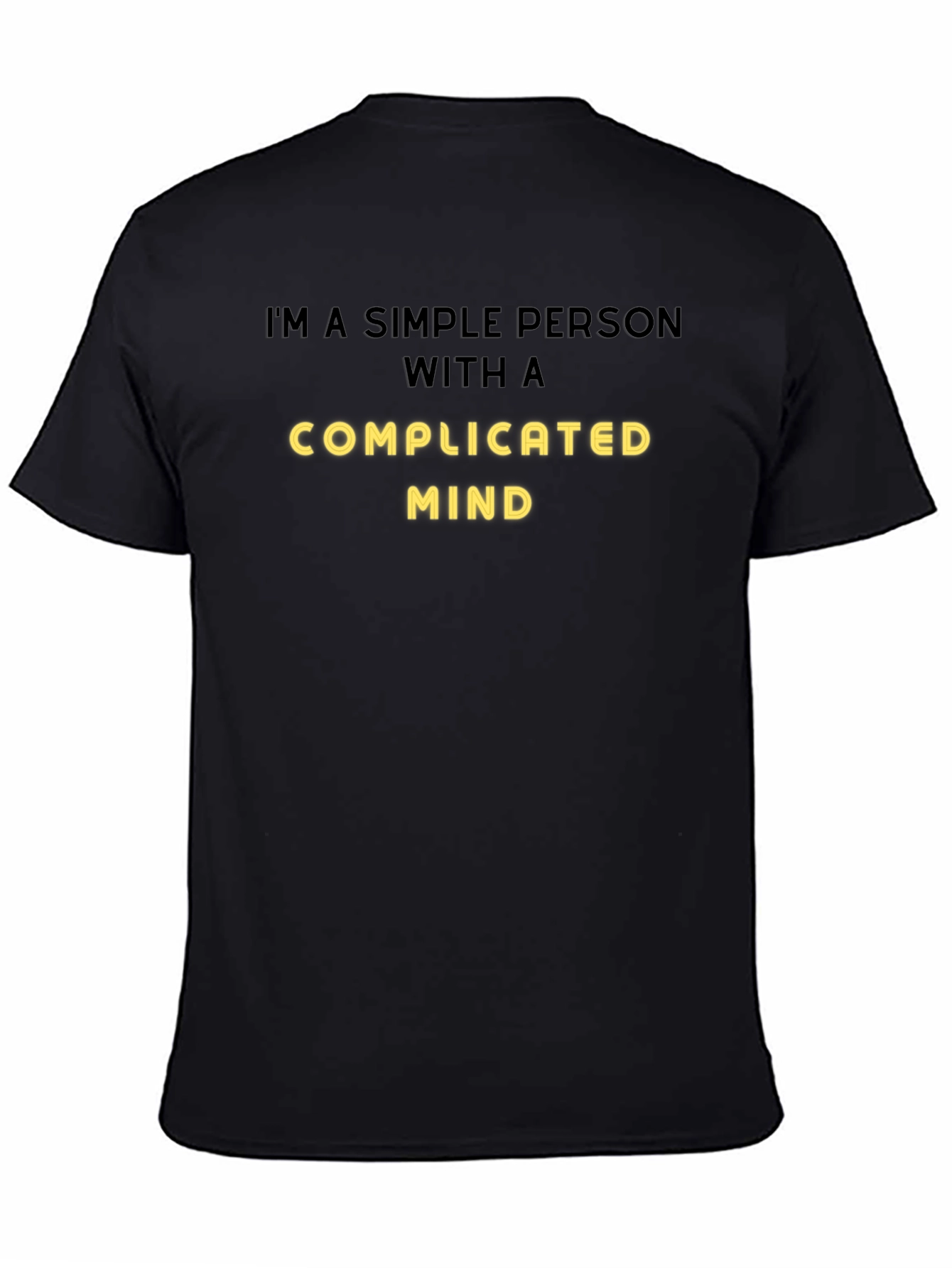 Simple Person Complicated Mind Graphic Tee - Black