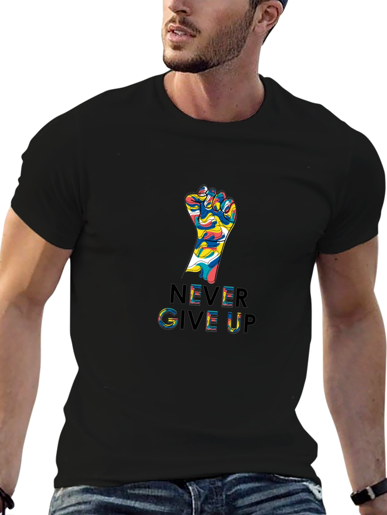 Never Give Up Graphic T-Shirt