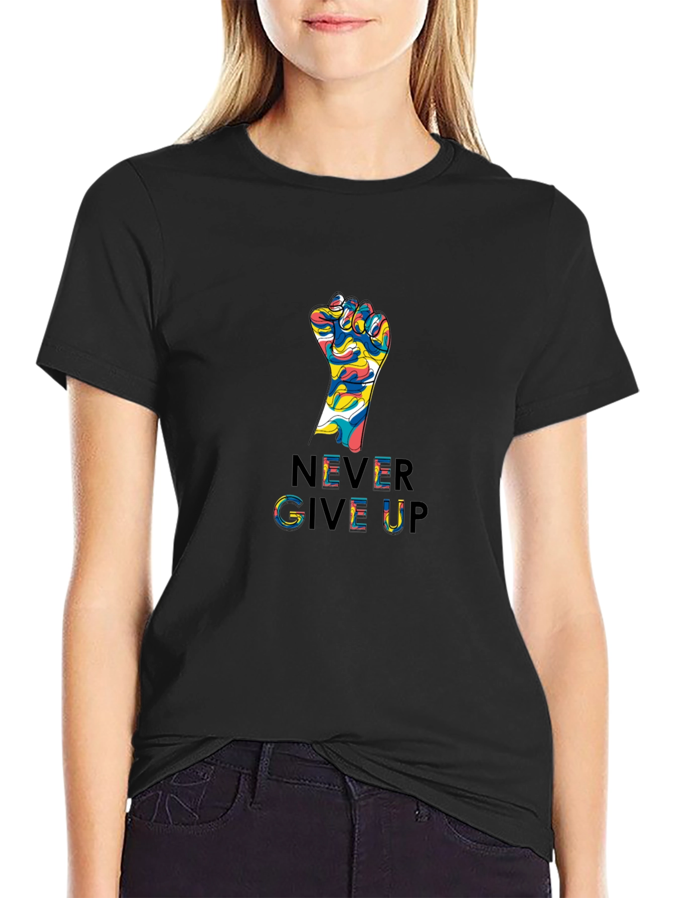 Never Give Up Graphic T-Shirt