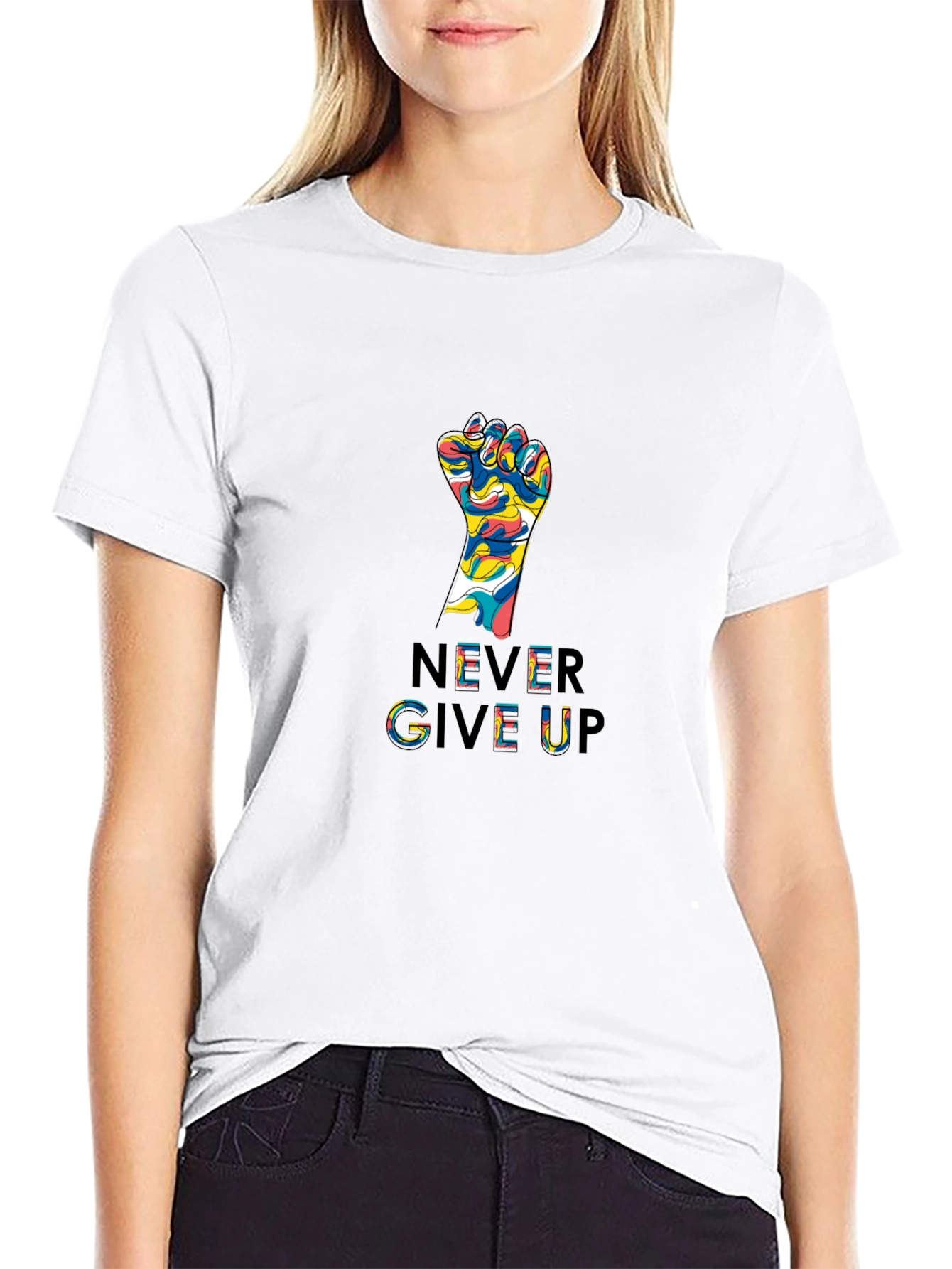 Never Give Up Graphic T-Shirt