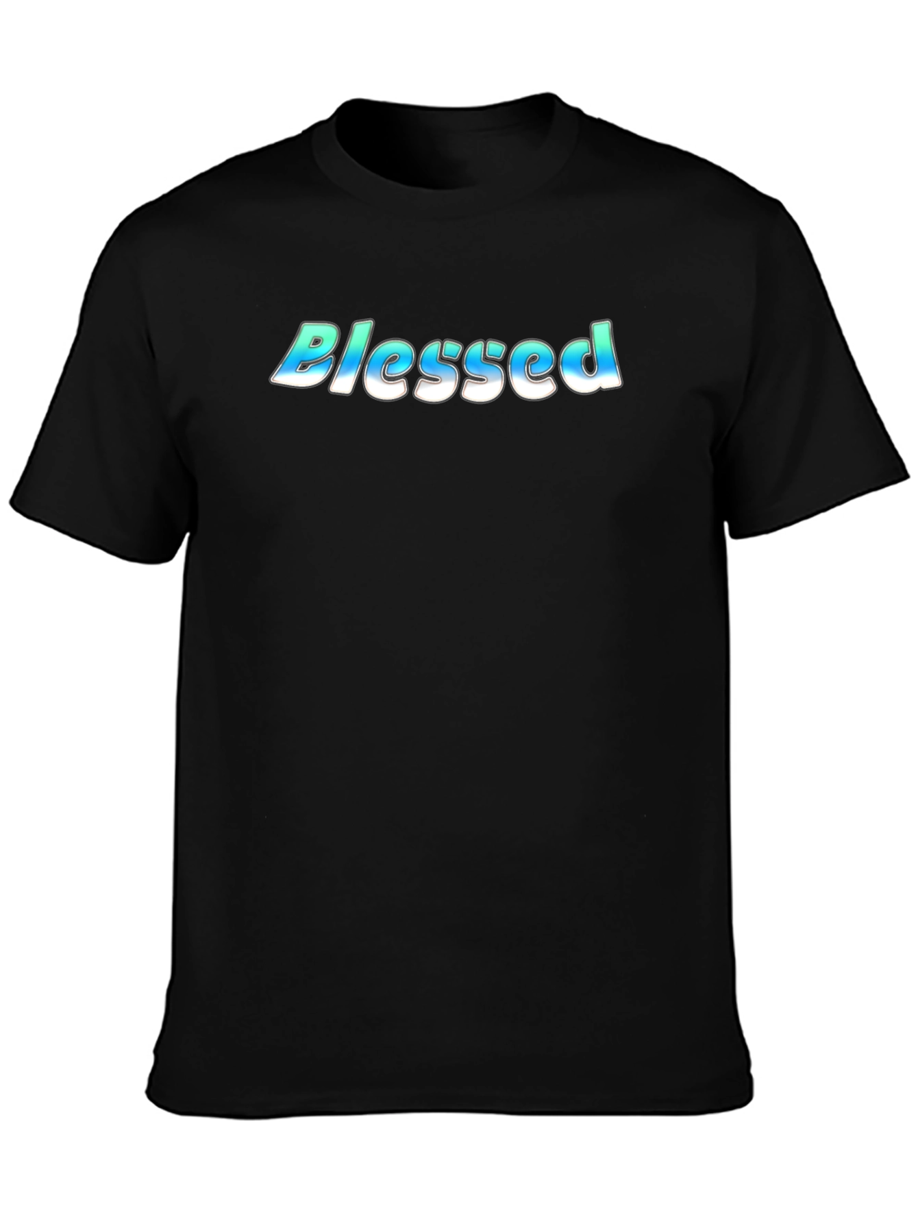 Blessed Graphic Tee - Black Cotton Comfort