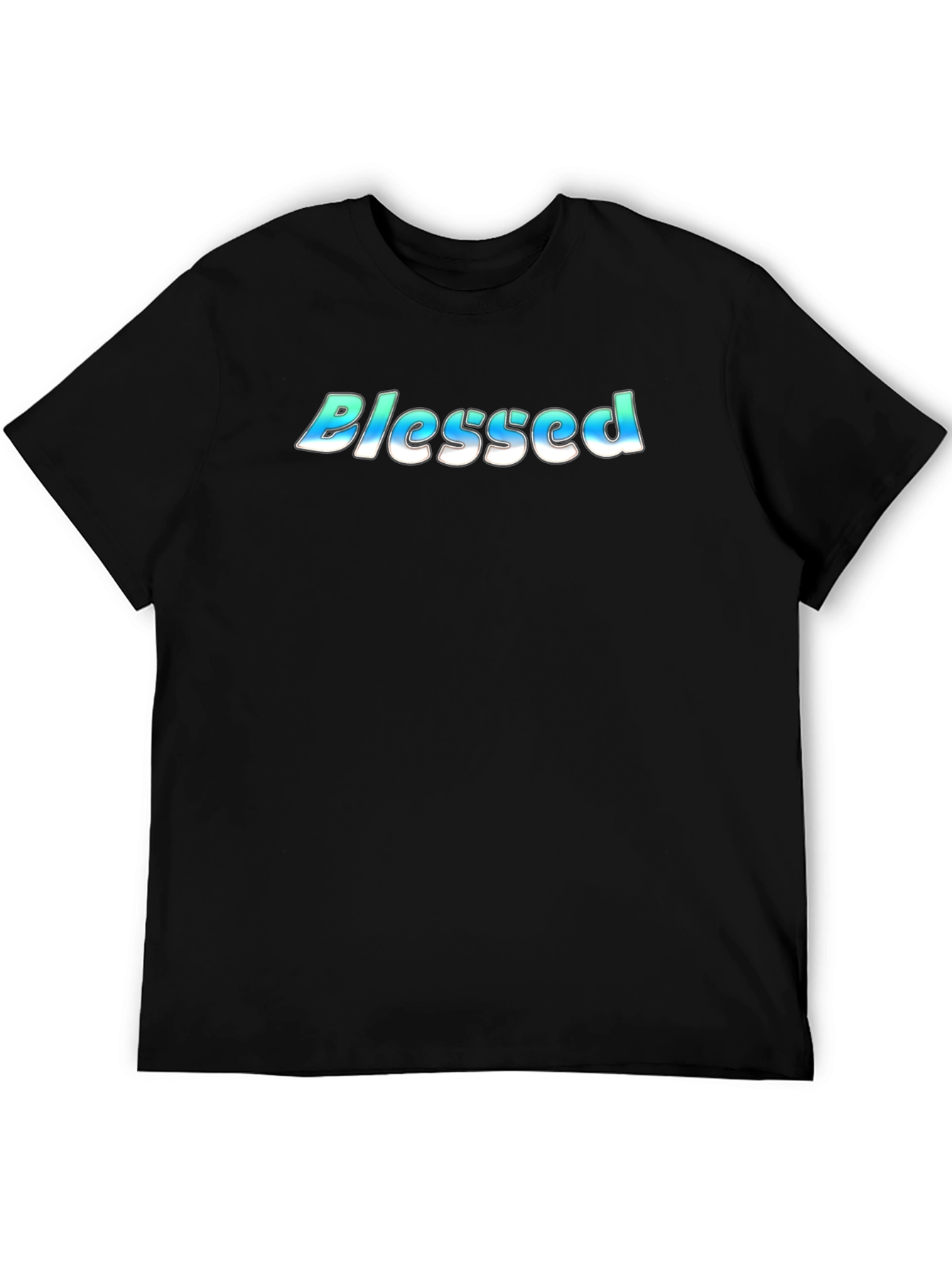 Blessed Graphic Tee - Black Cotton Comfort