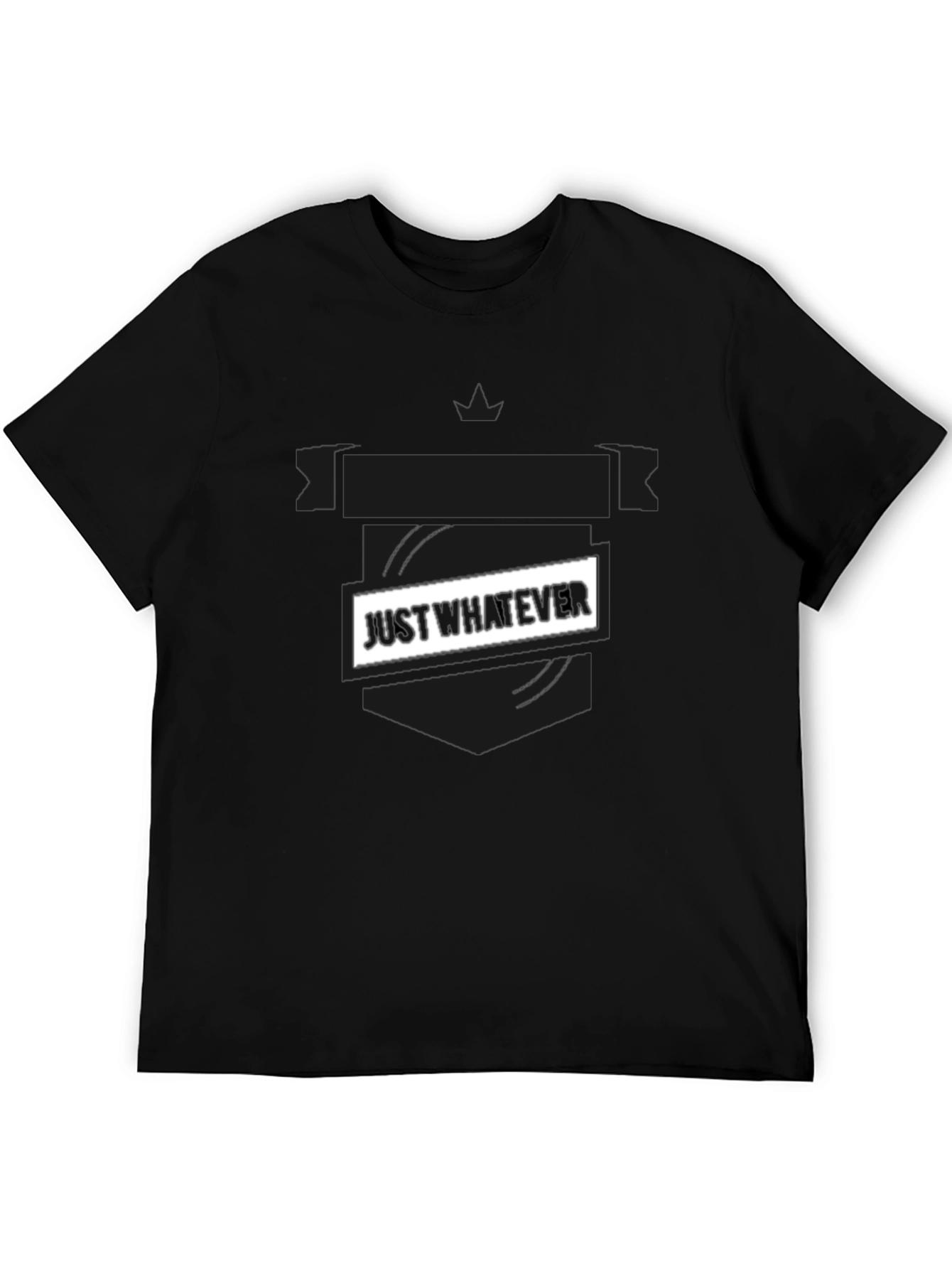 Just Whatever Black Graphic Tee - Casual Style