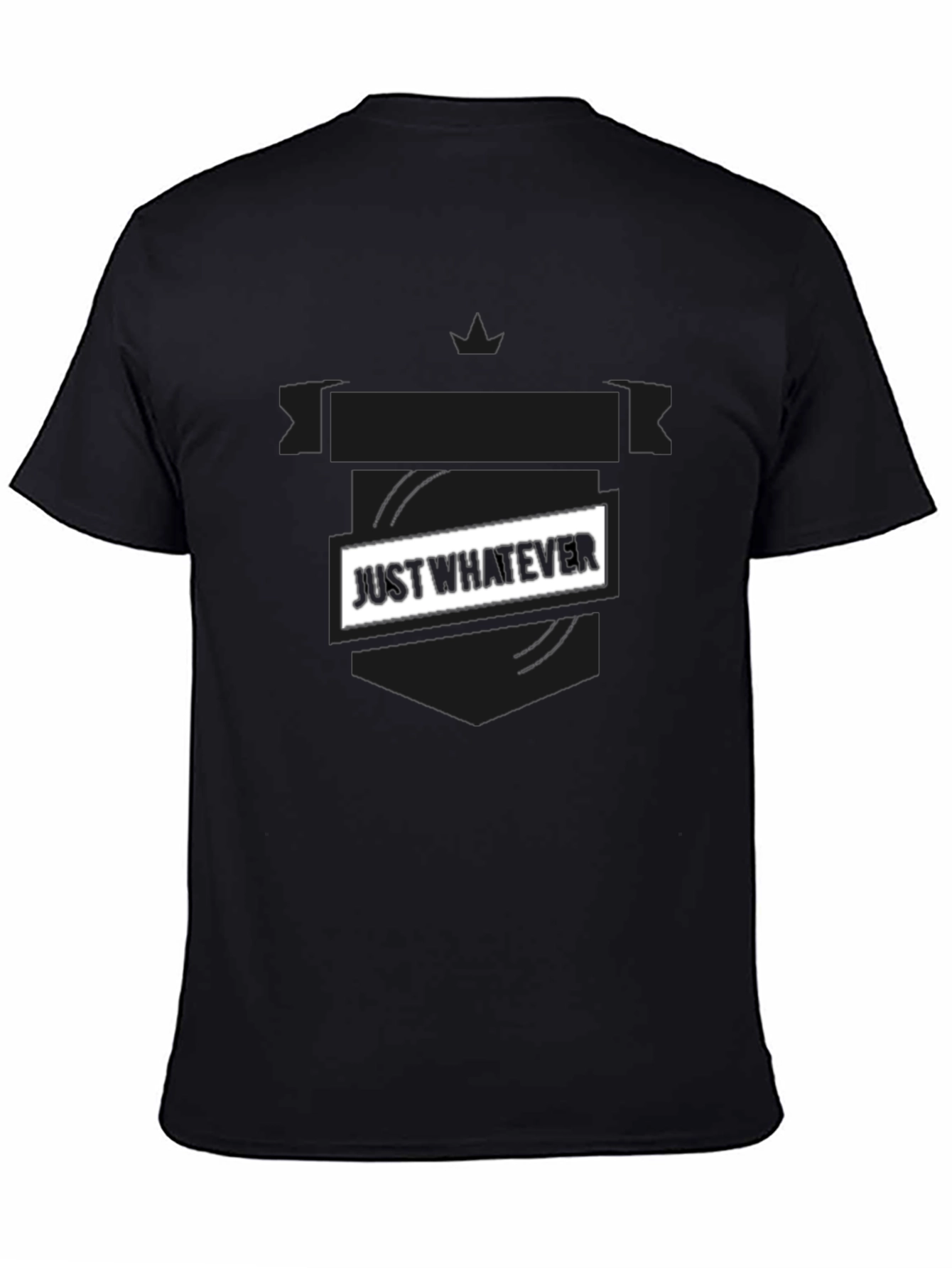Just Whatever Black Graphic Tee - Casual Style