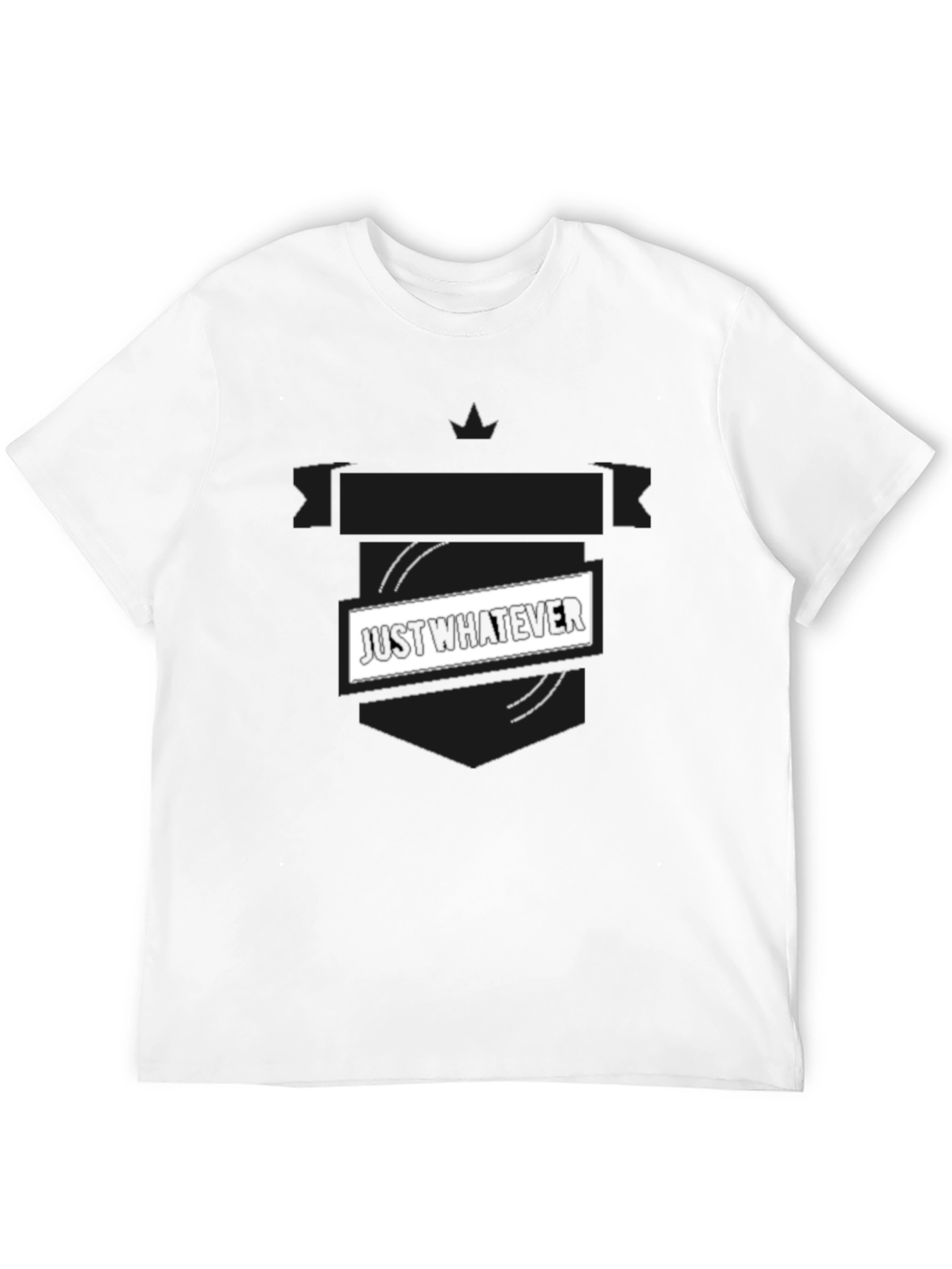 Just Whatever Black Graphic Tee - Casual Style