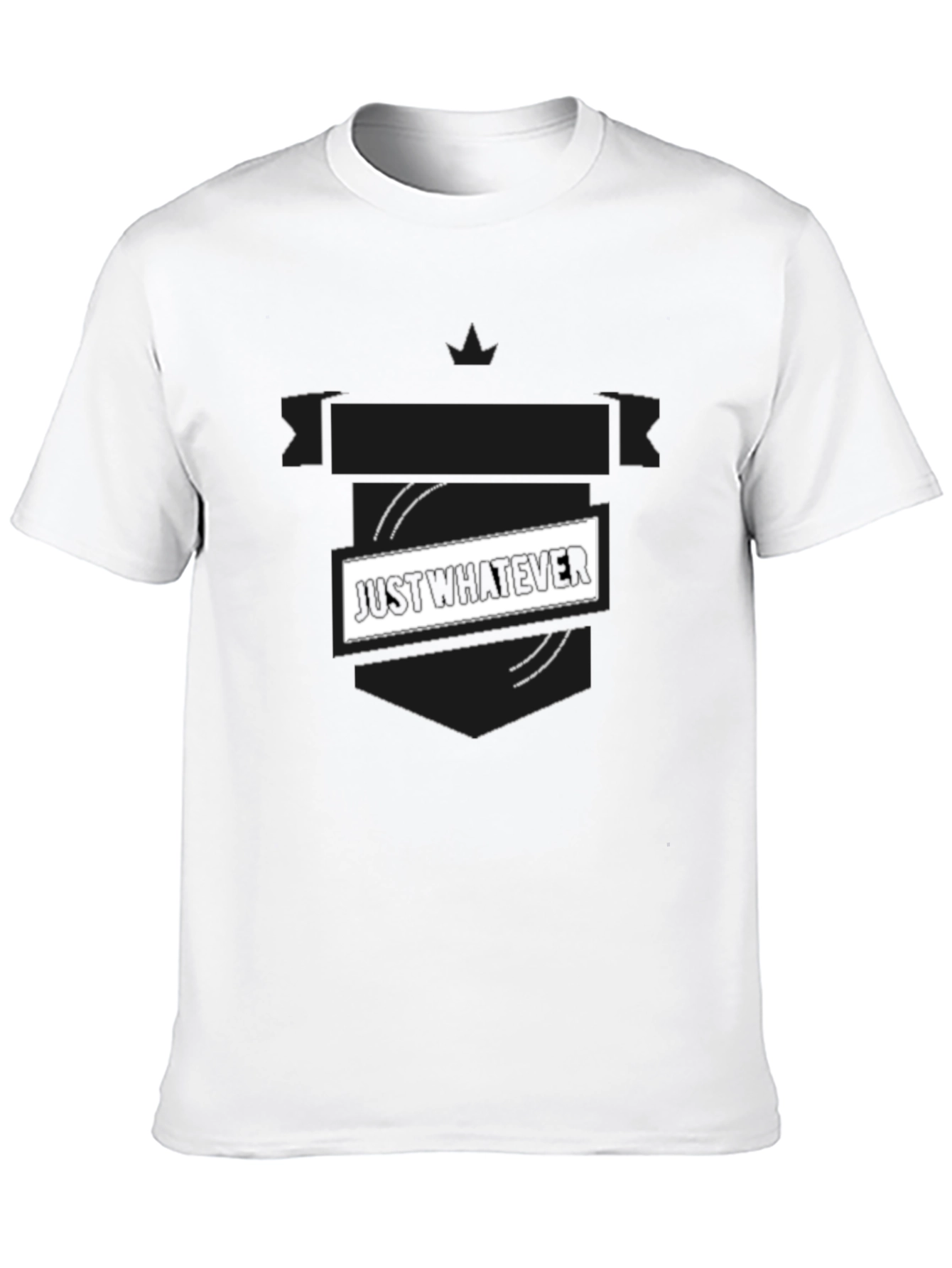 Just Whatever Black Graphic Tee - Casual Style