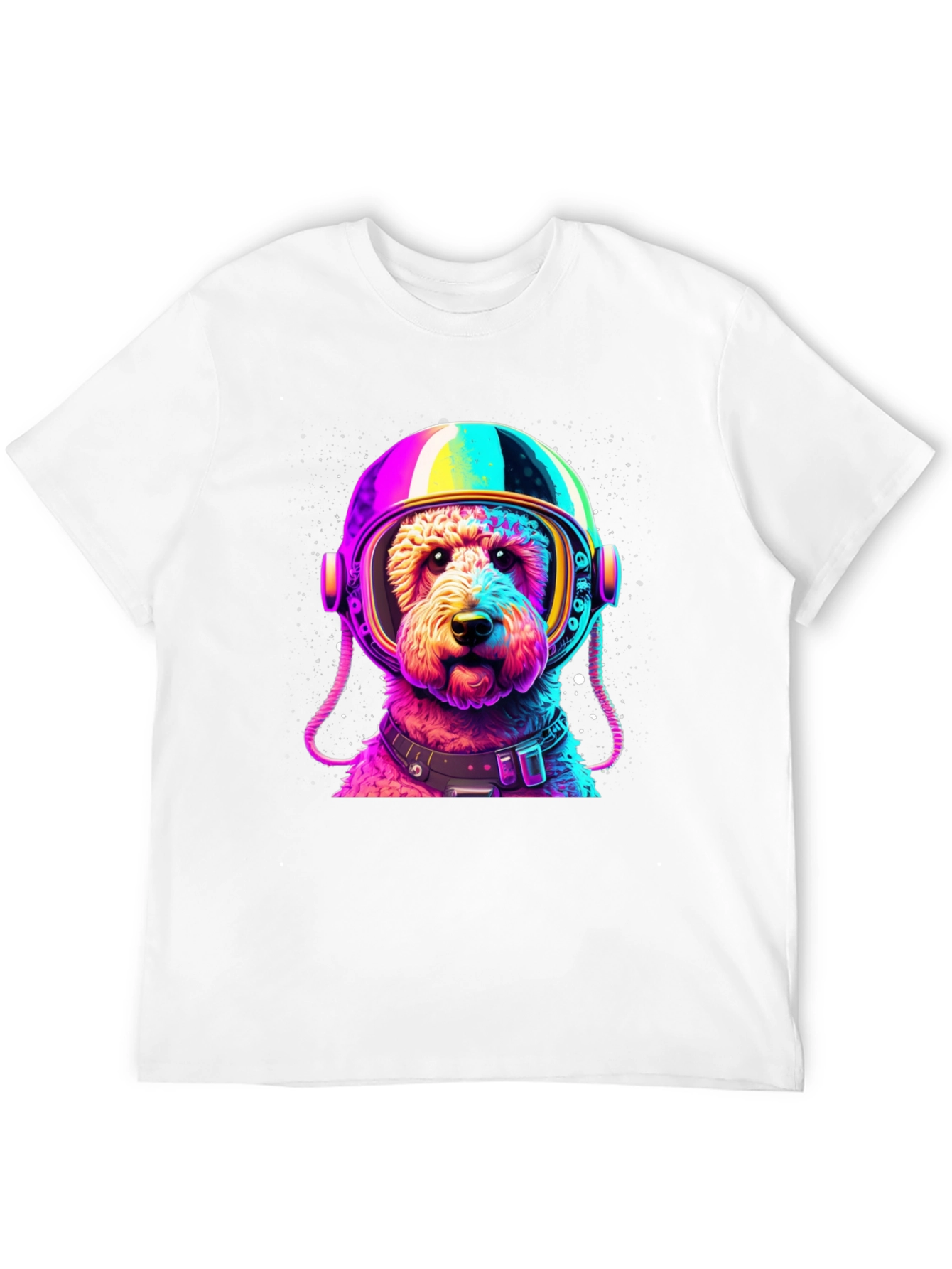 Astronaut Dog Graphic T-Shirt - Black