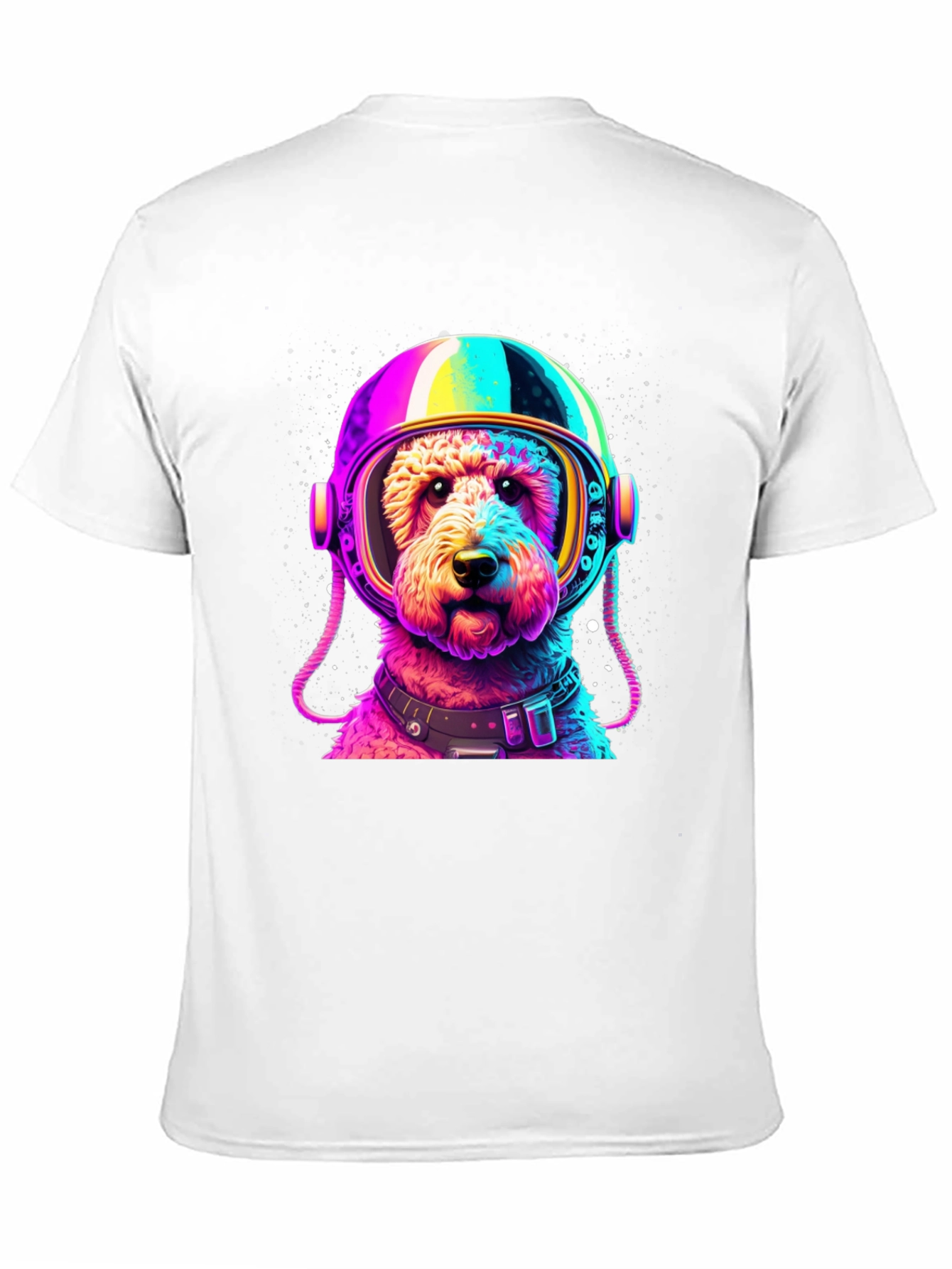 Astronaut Dog Graphic T-Shirt - Black