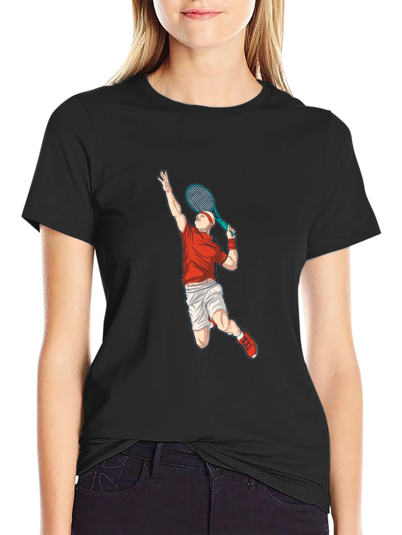 Tennis Player Graphic Tee