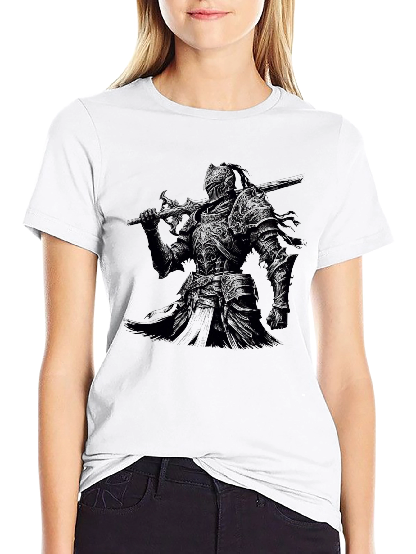 Dark Knight Graphic Print Black T-Shirt