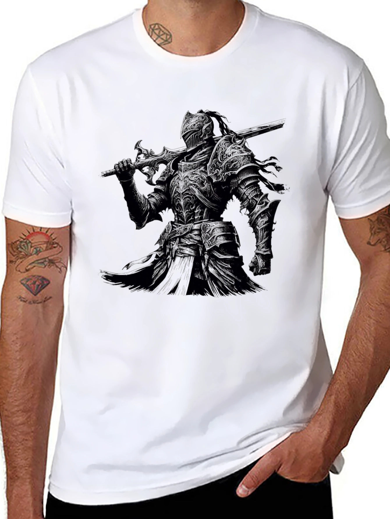 Dark Knight Graphic Print Black T-Shirt
