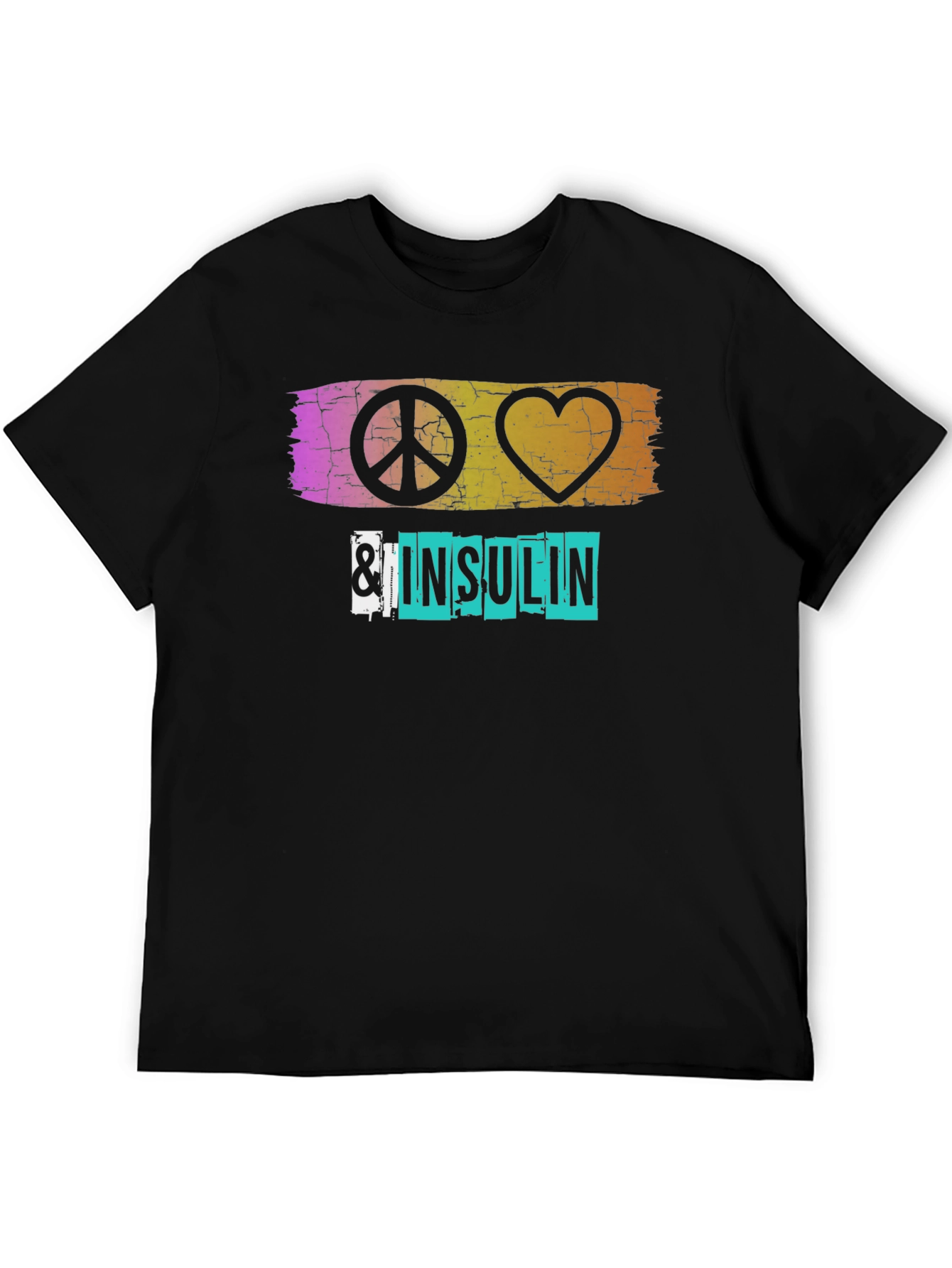 Peace Love & Insulin T-Shirt - Diabetes Awareness