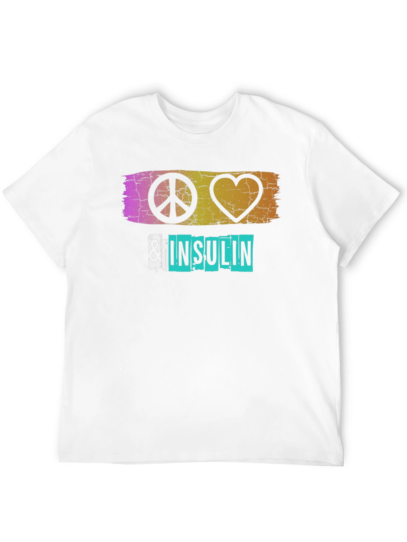 Peace Love & Insulin T-Shirt - Diabetes Awareness