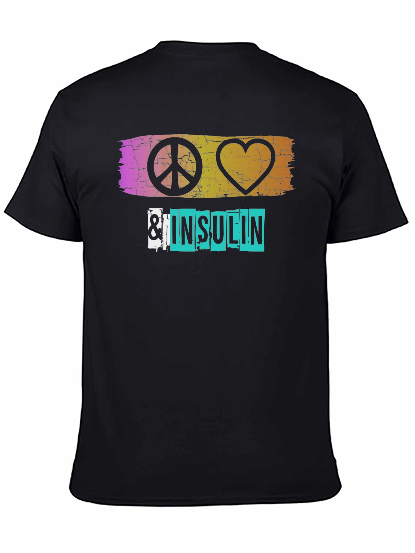 Peace Love & Insulin T-Shirt - Diabetes Awareness