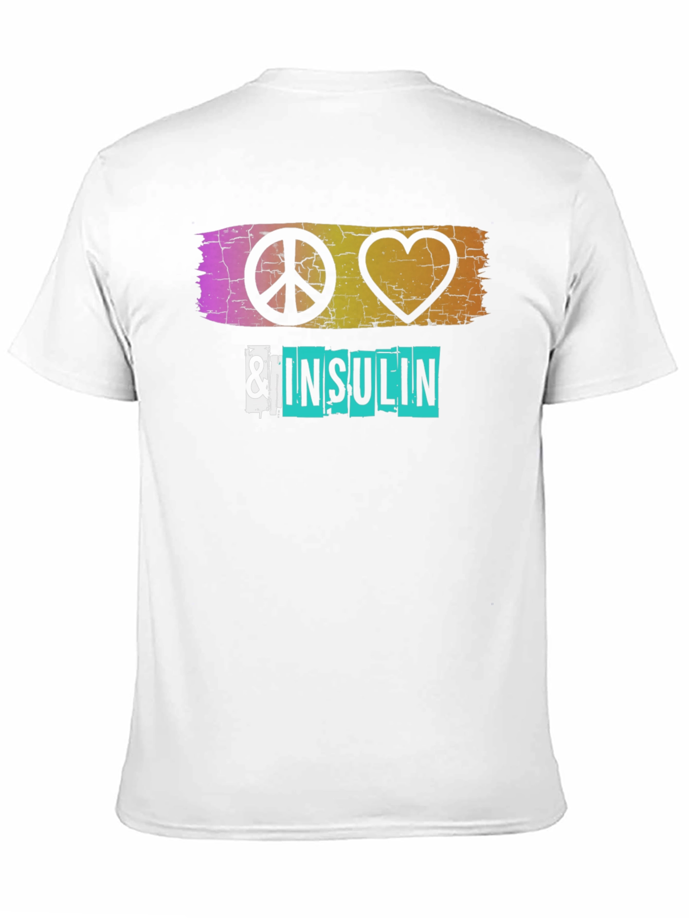 Peace Love & Insulin T-Shirt - Diabetes Awareness