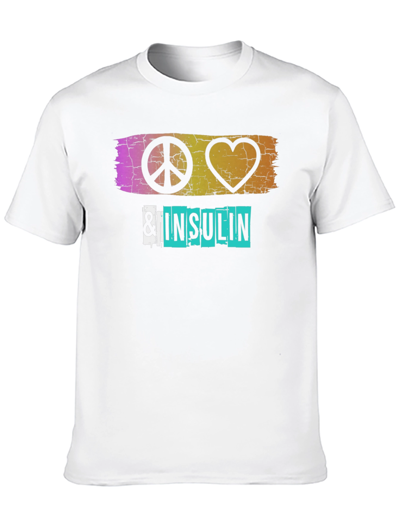 Peace Love & Insulin T-Shirt - Diabetes Awareness