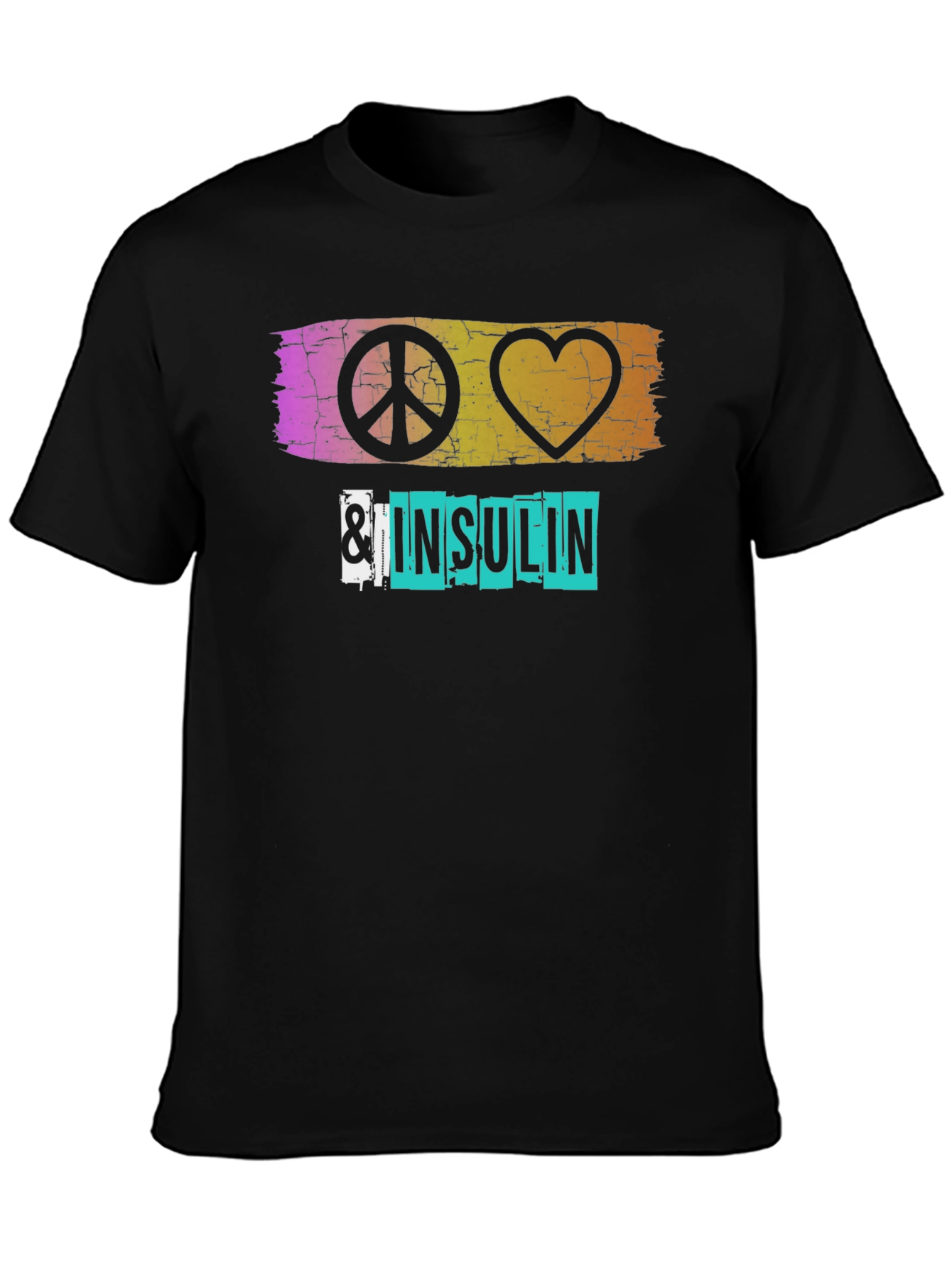 Peace Love & Insulin T-Shirt - Diabetes Awareness