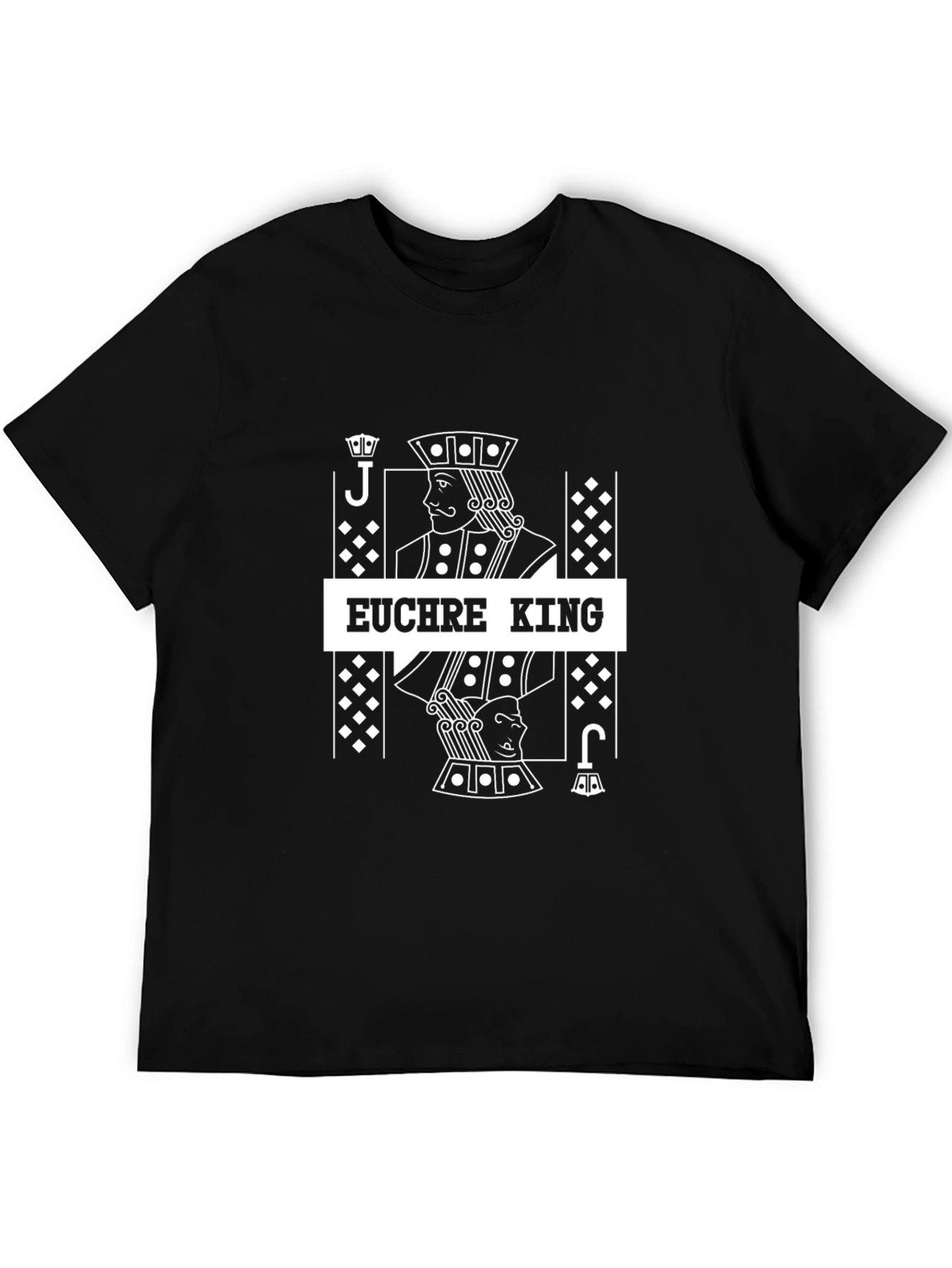 Euchre King T-Shirt - Playing Card Jack Design