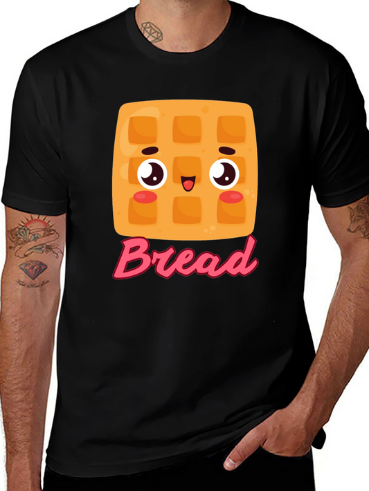 Cute Cartoon Waffle Bread Graphic Tee